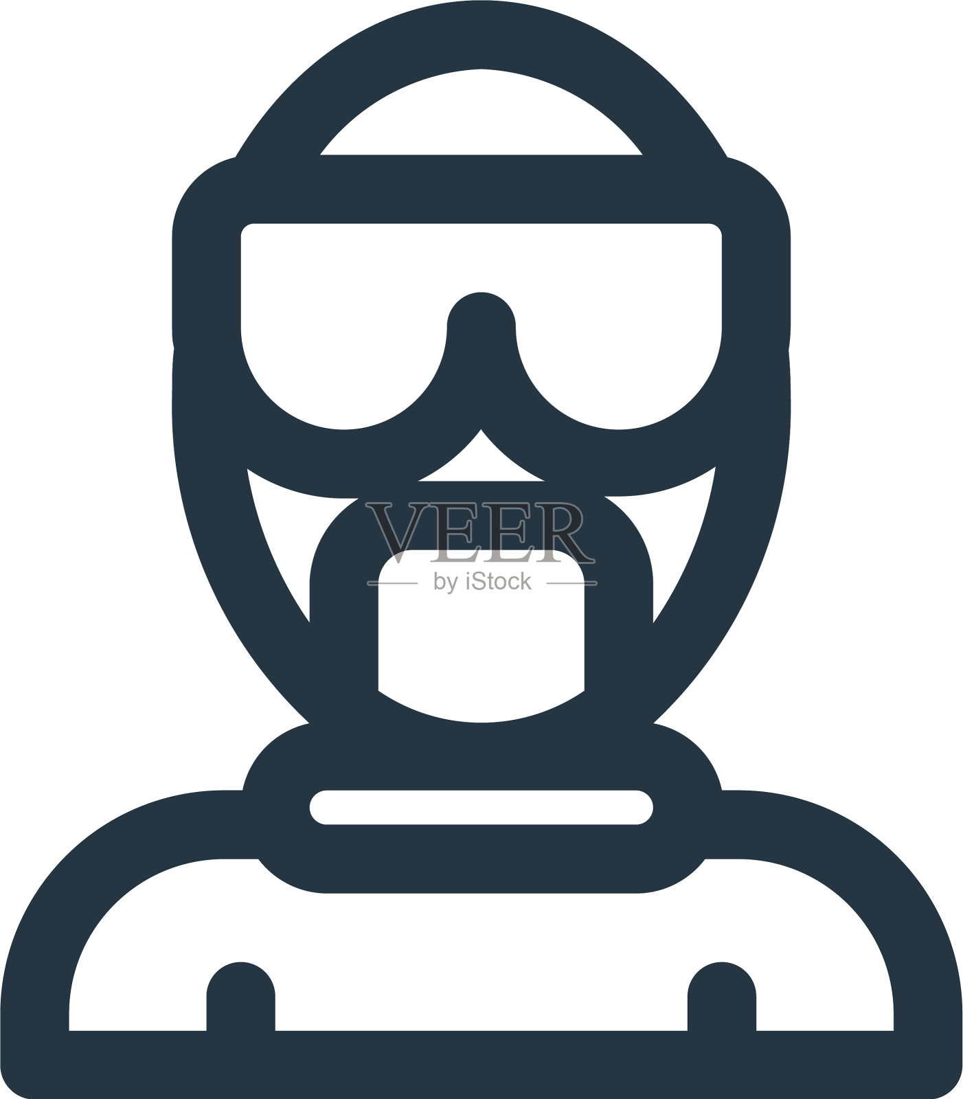 危险品图标孤立在白色背景大纲上设计元素图片