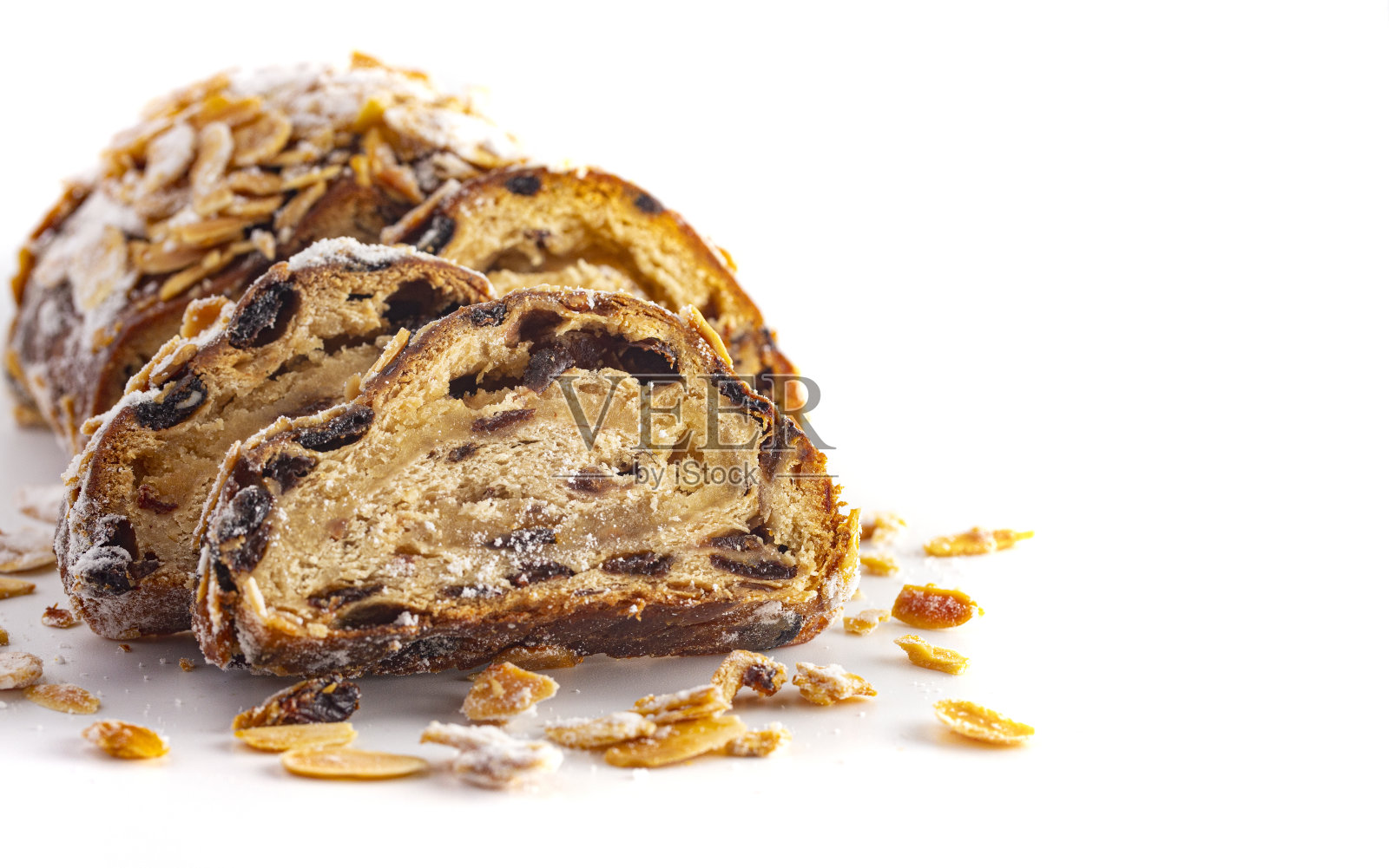 传统的水果杏仁酥配杏仁酱照片摄影图片