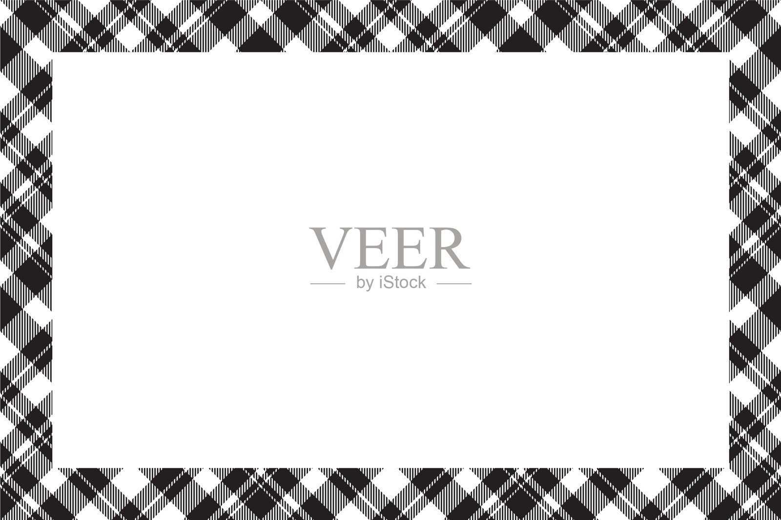 复古框苏格兰边界图案复古插画图片素材