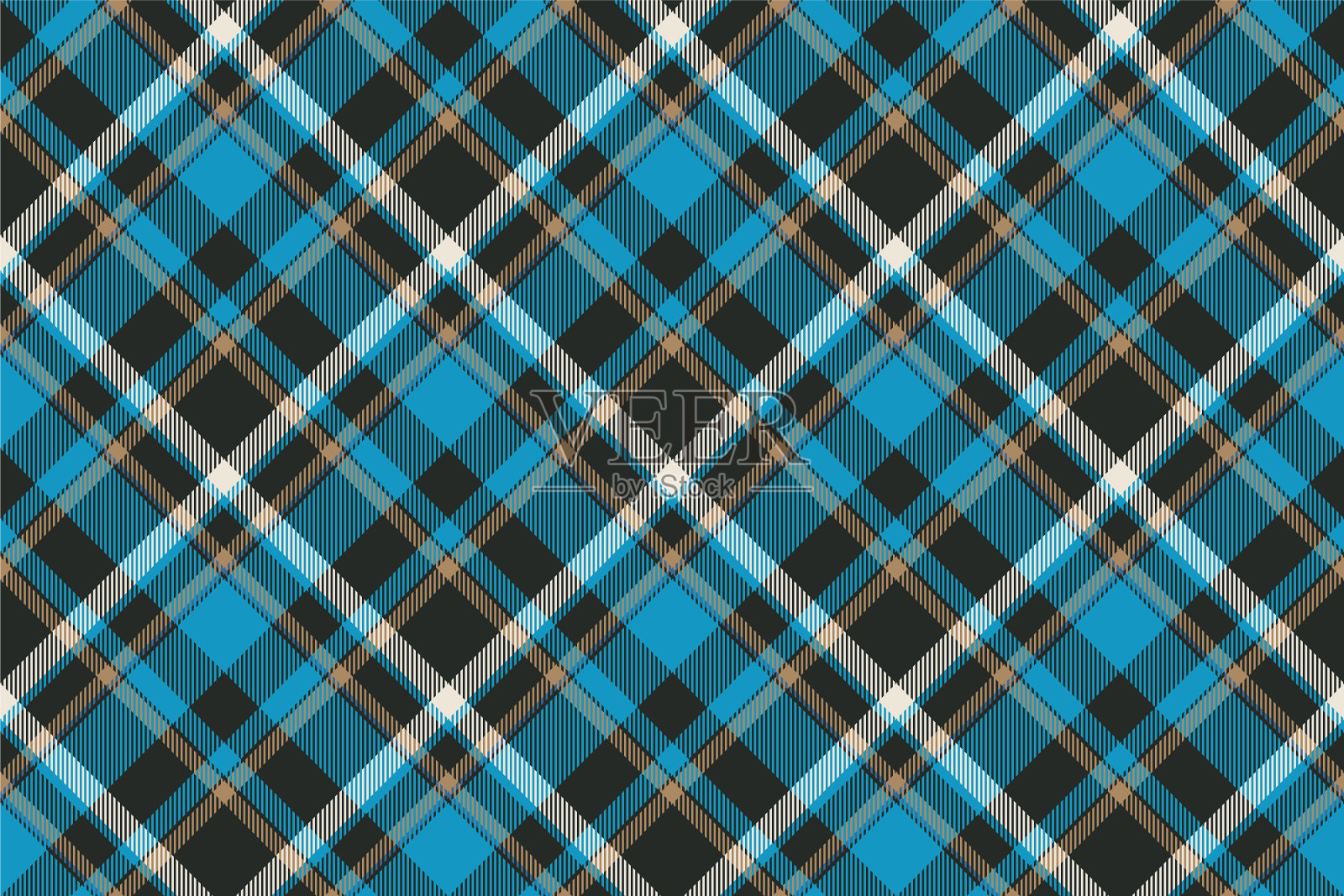 苏格兰格子无缝格子图案复古插画图片素材