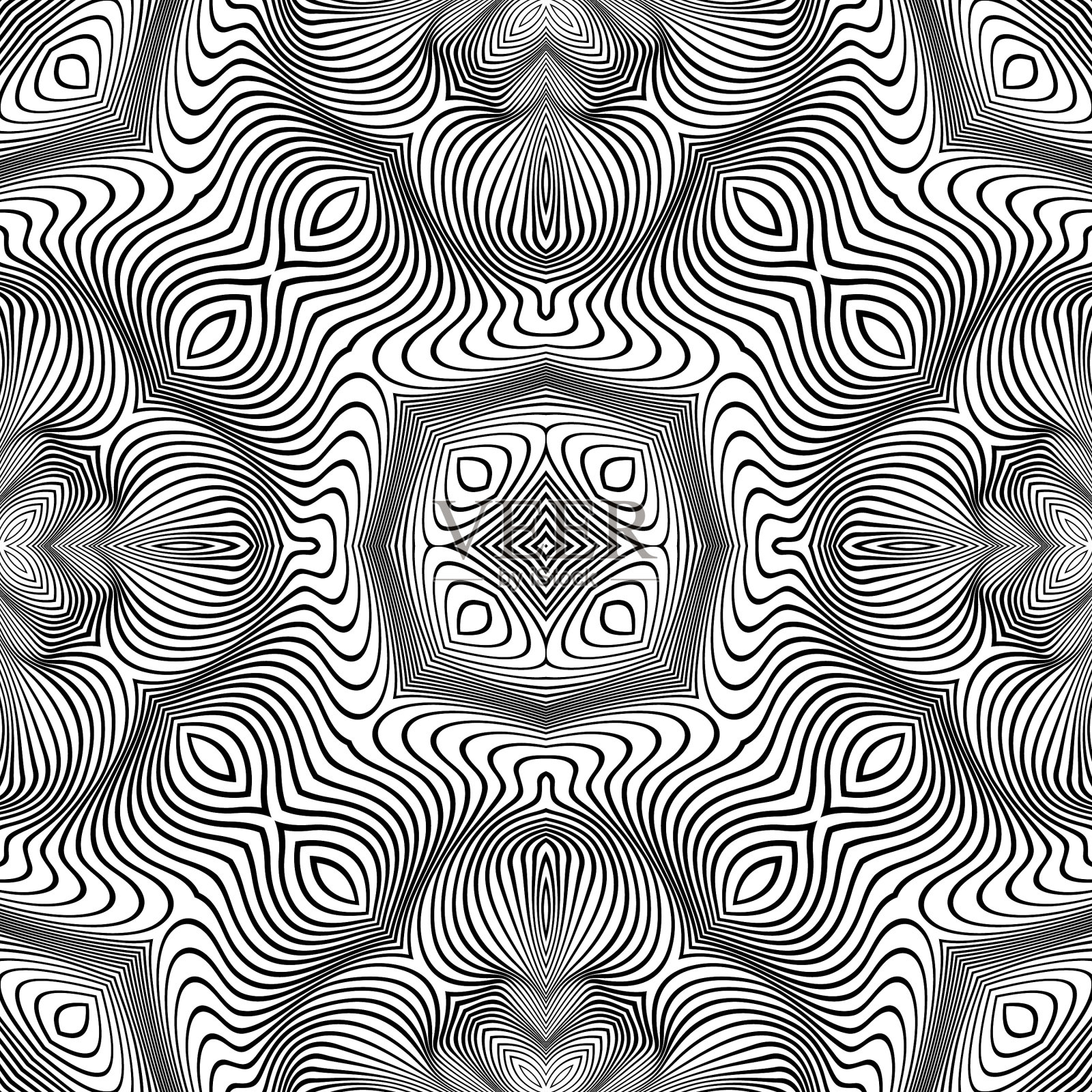 抽象线条模式波背景插画图片素材