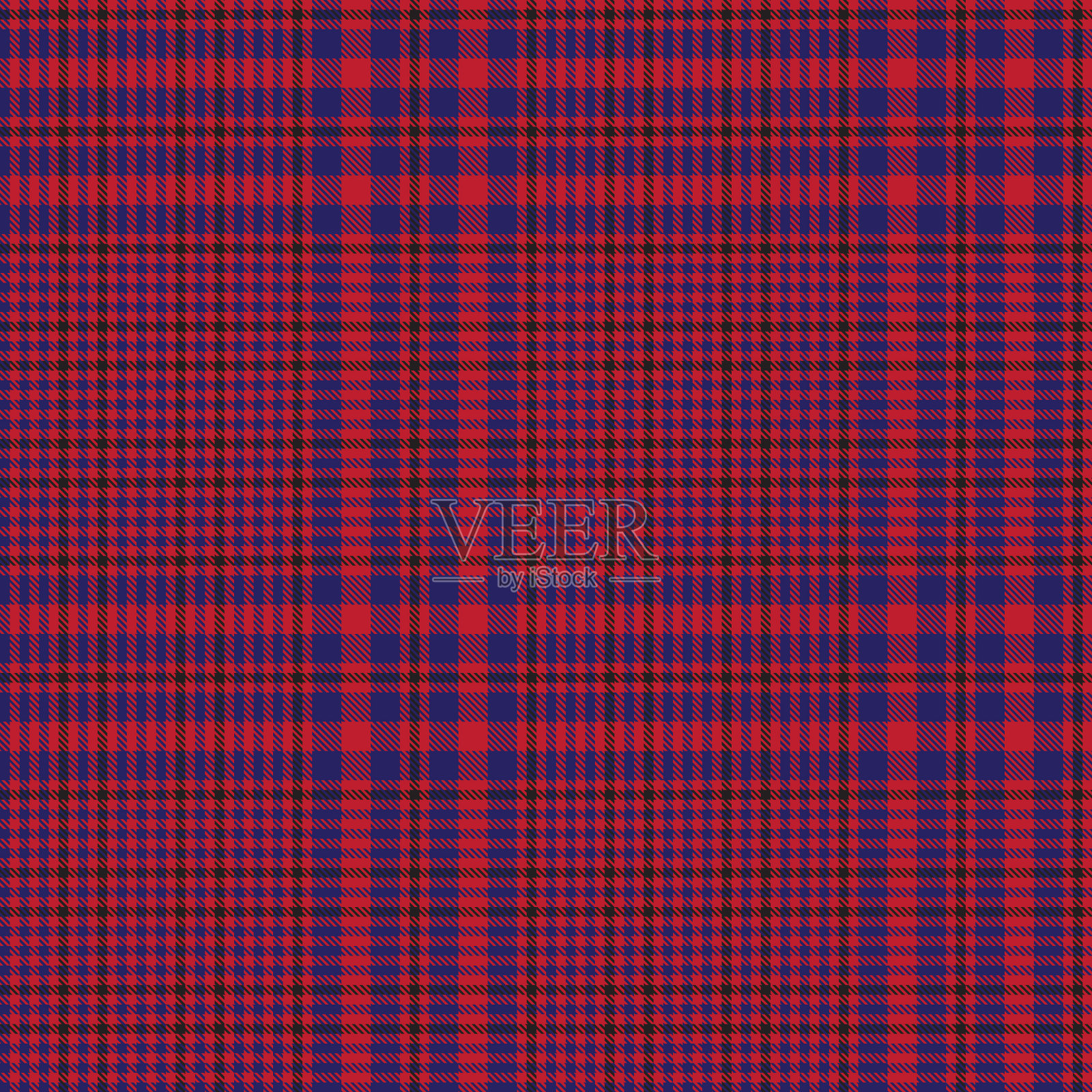 红色海军格纹纹理无缝模式插画图片素材