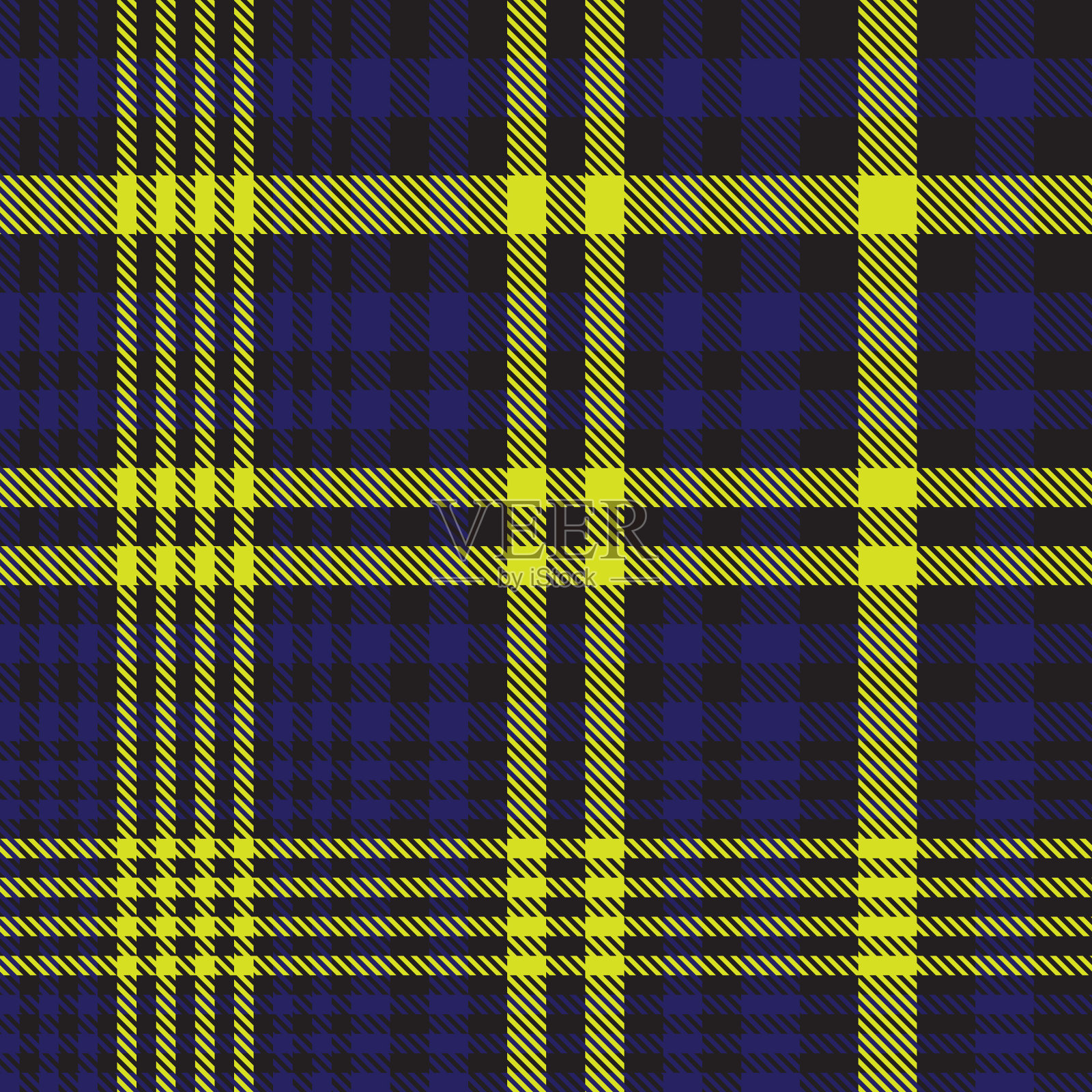 黄色格纹纹理无缝图案插画图片素材