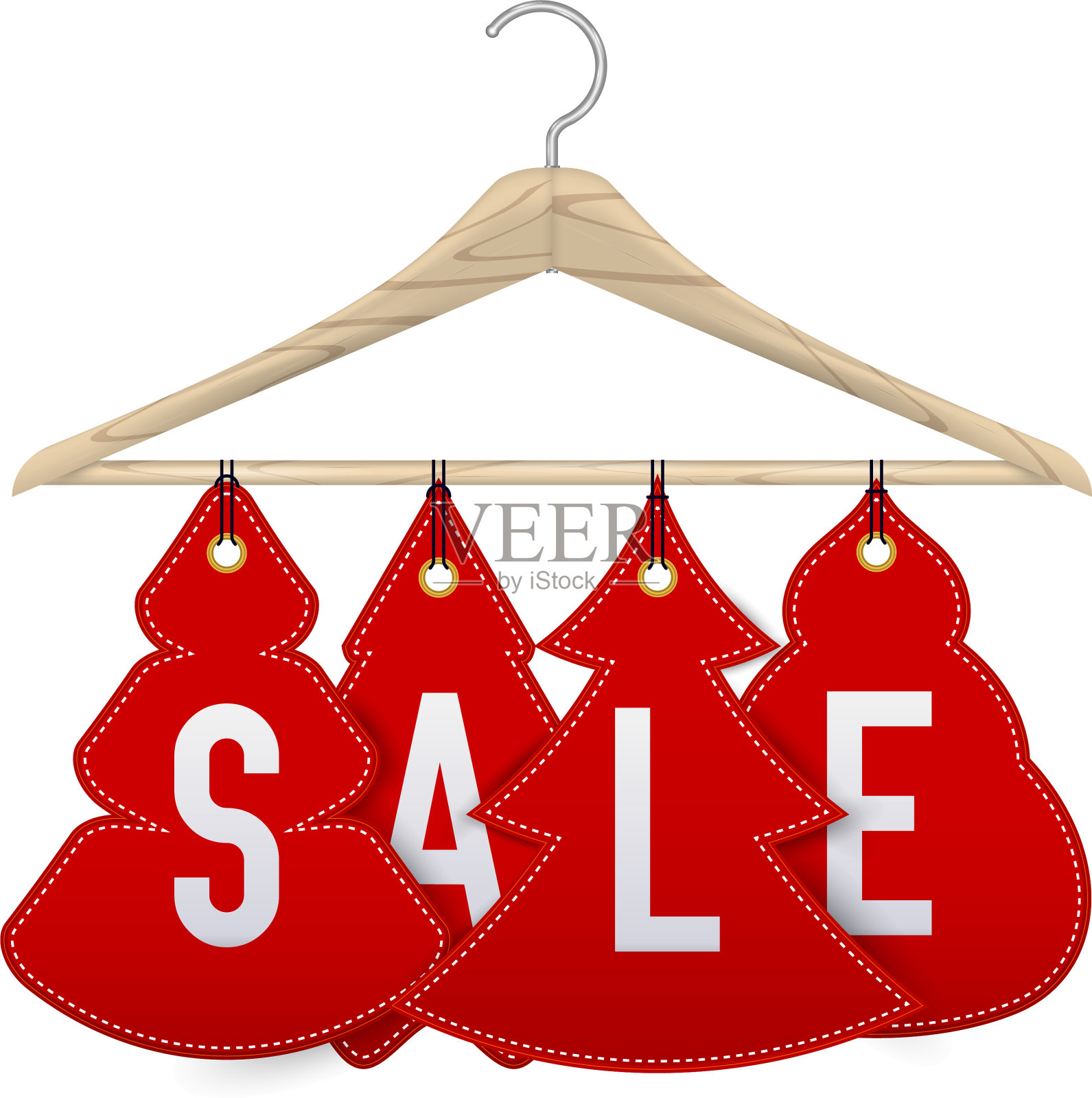 可打折的木制衣架设计元素图片