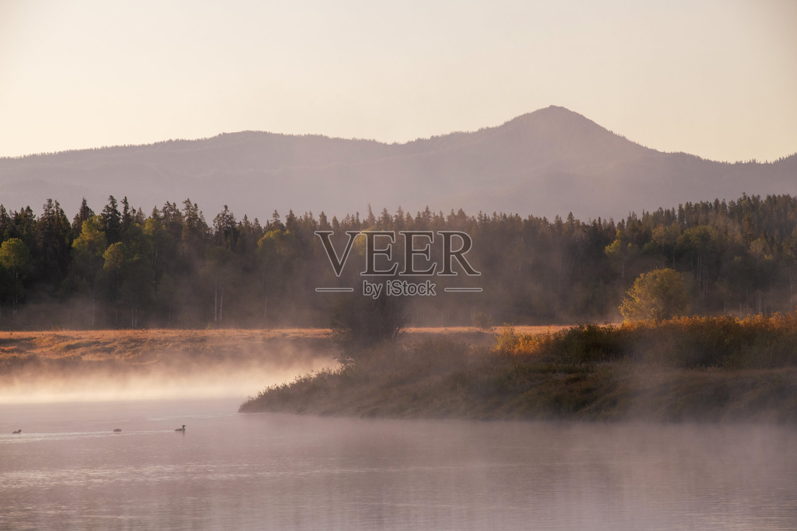 湖在黎明照片摄影图片