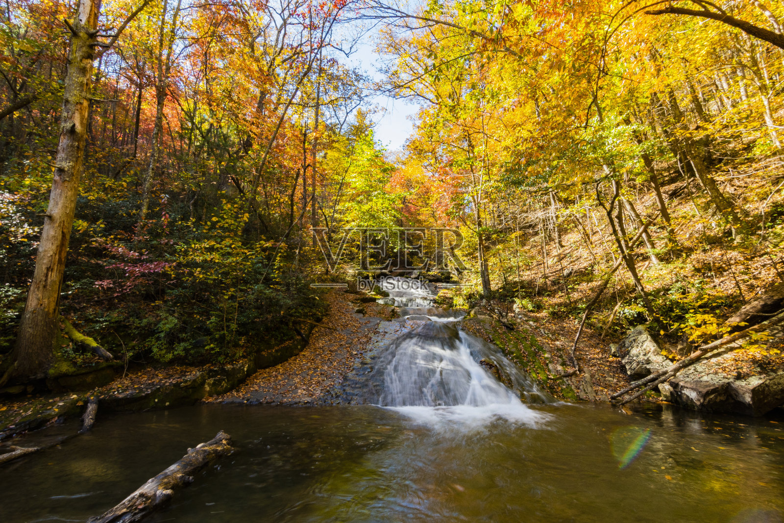 咆哮的瀑布运行照片摄影图片