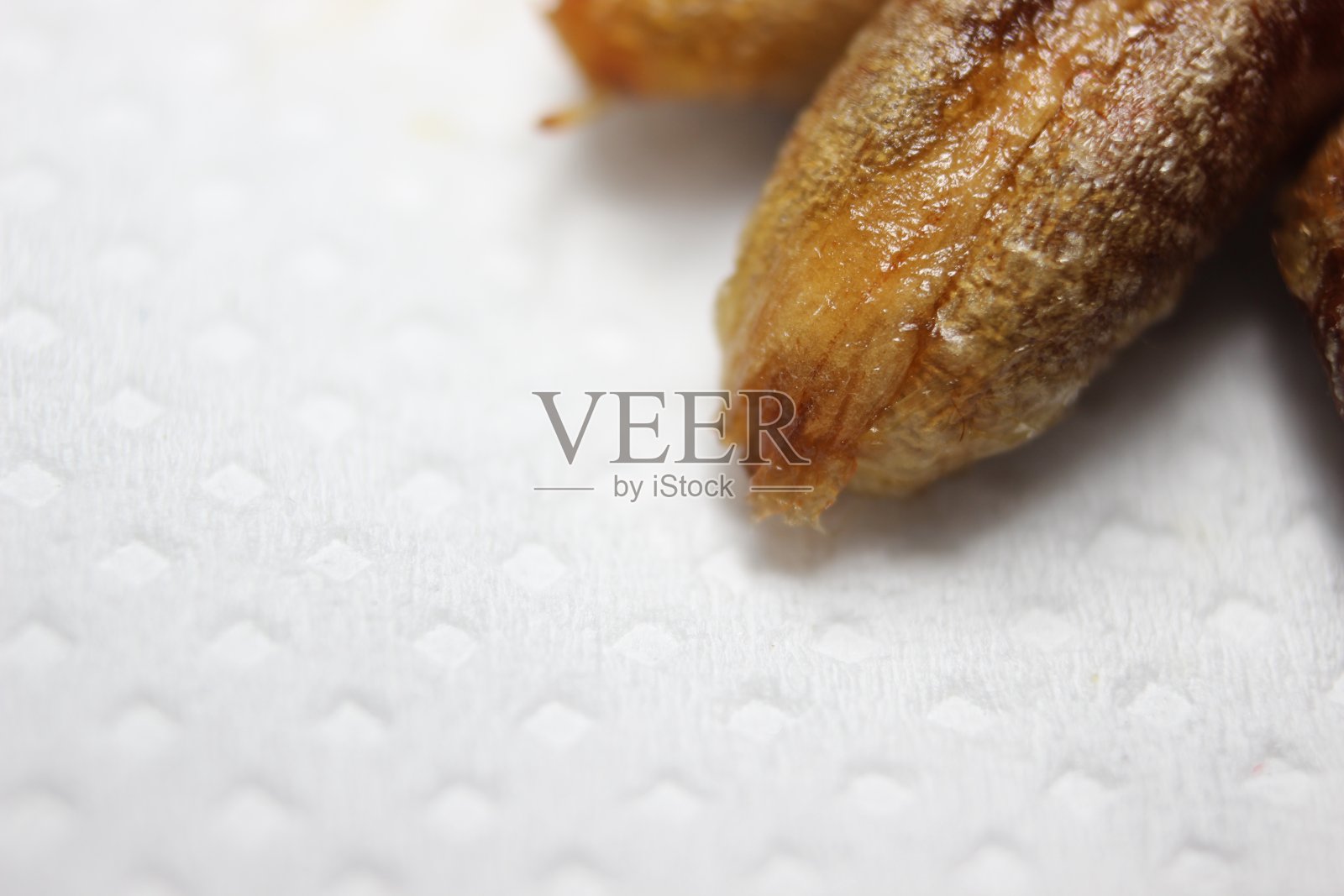 在白色背景上孤立的枣或棕榈种子。照片摄影图片