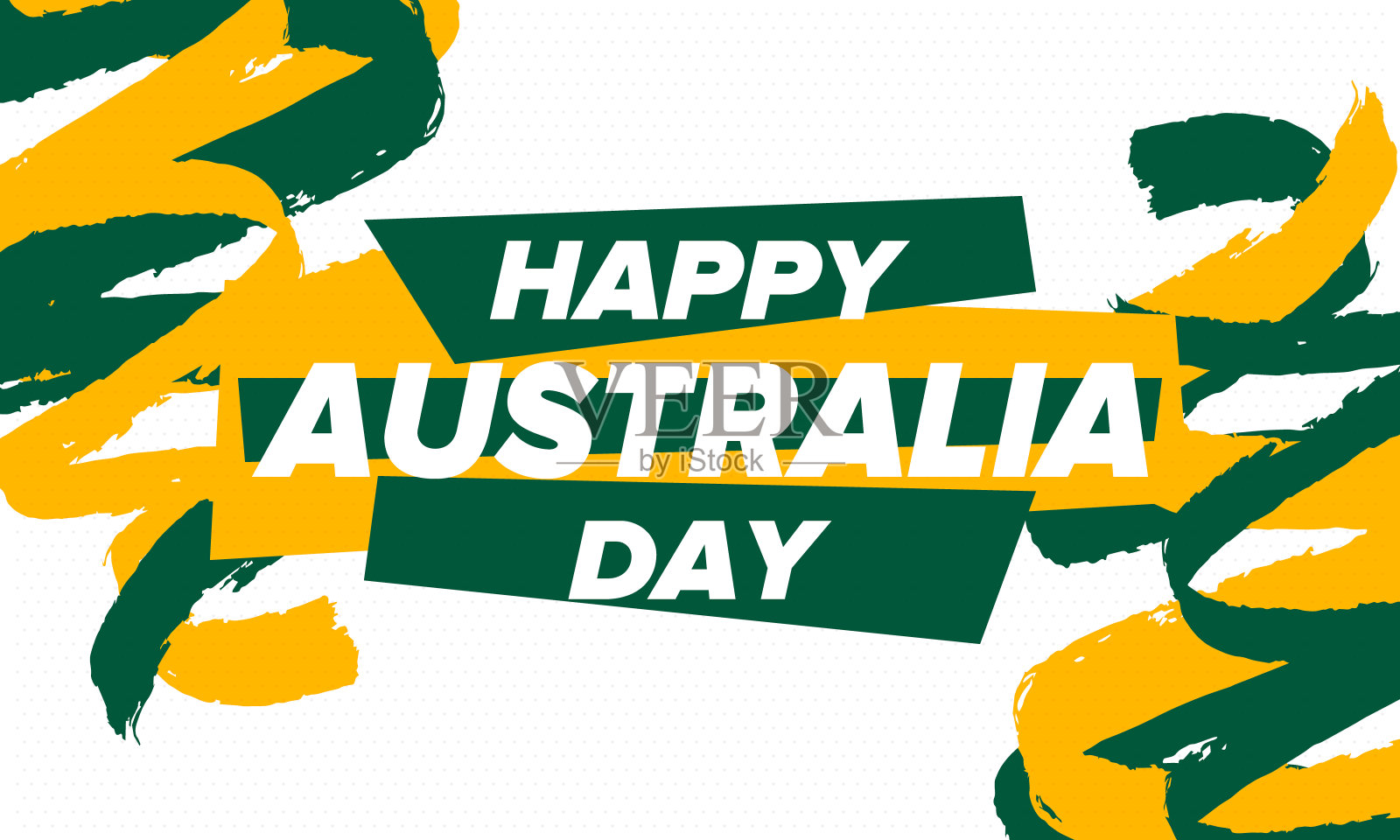 澳大利亚的一天。全国节日快乐，每年的1月26日庆祝。澳大利亚爱国主义元素。袋鼠轮廓。海报、卡片、横幅和背景。矢量图插画图片素材