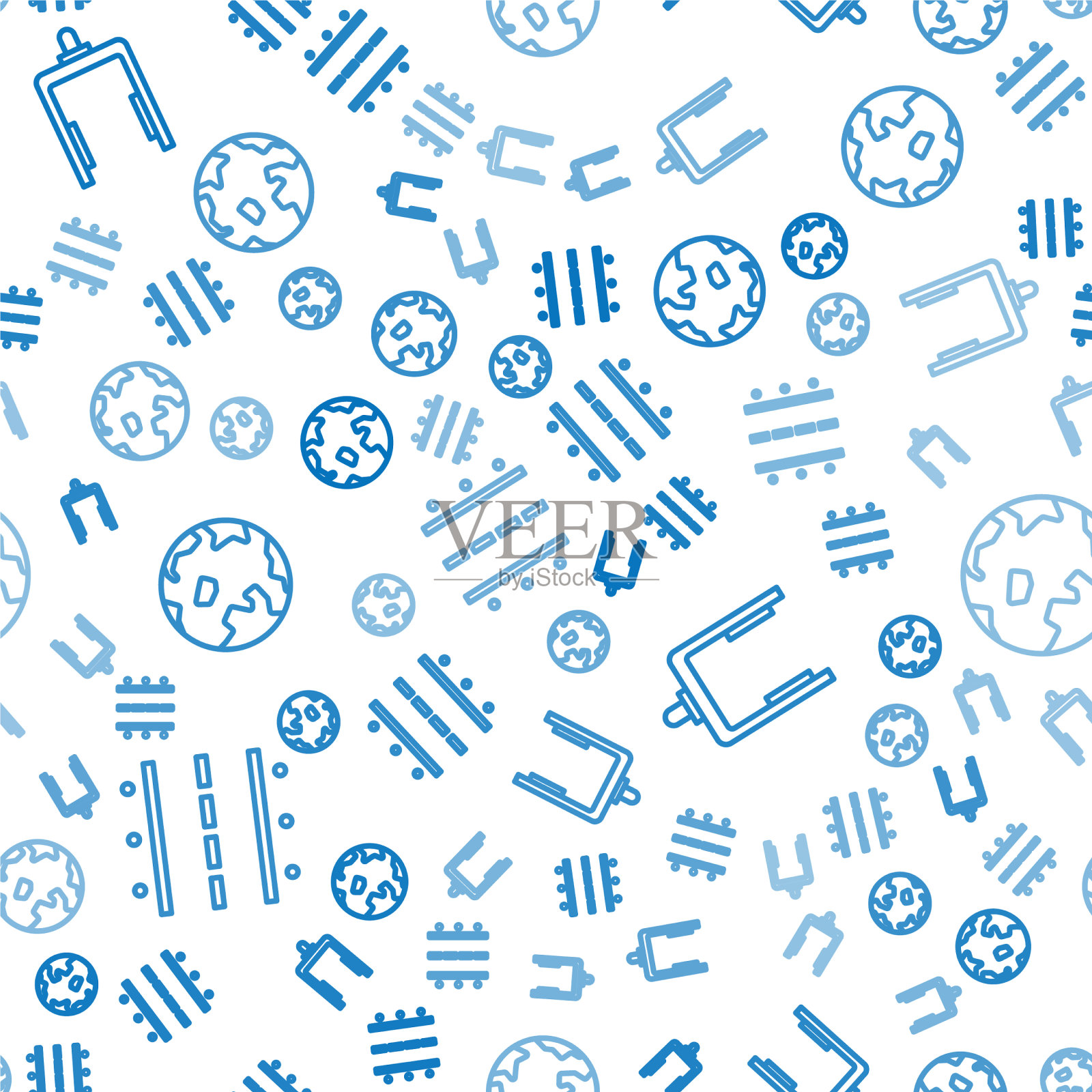 在机场内设置跑道金属探测器图标素材