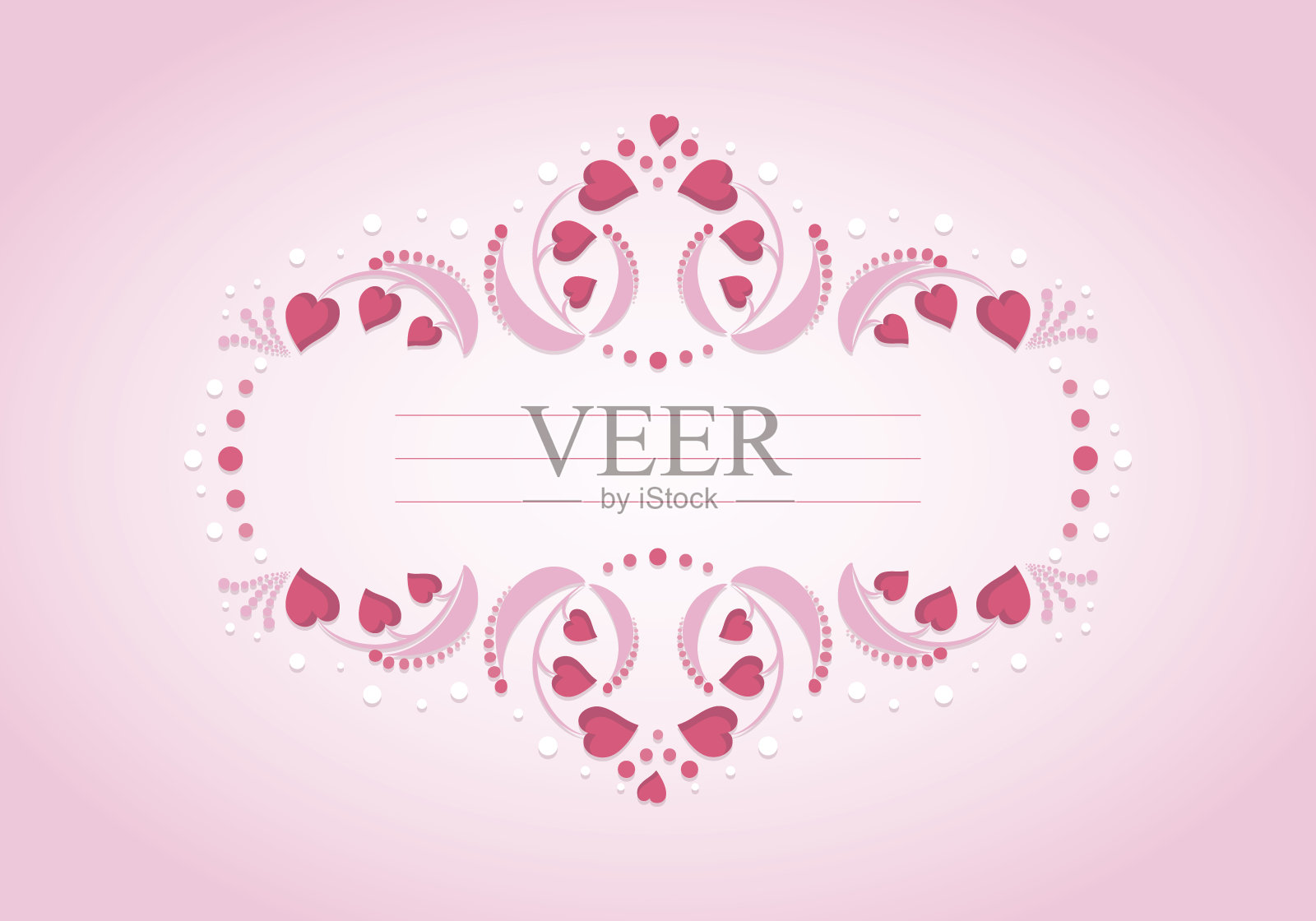 情人节。向量透空式背景。装饰的心。贺卡，节日背景，心连心。假日折扣和促销设计。矢量插图。设计模板素材