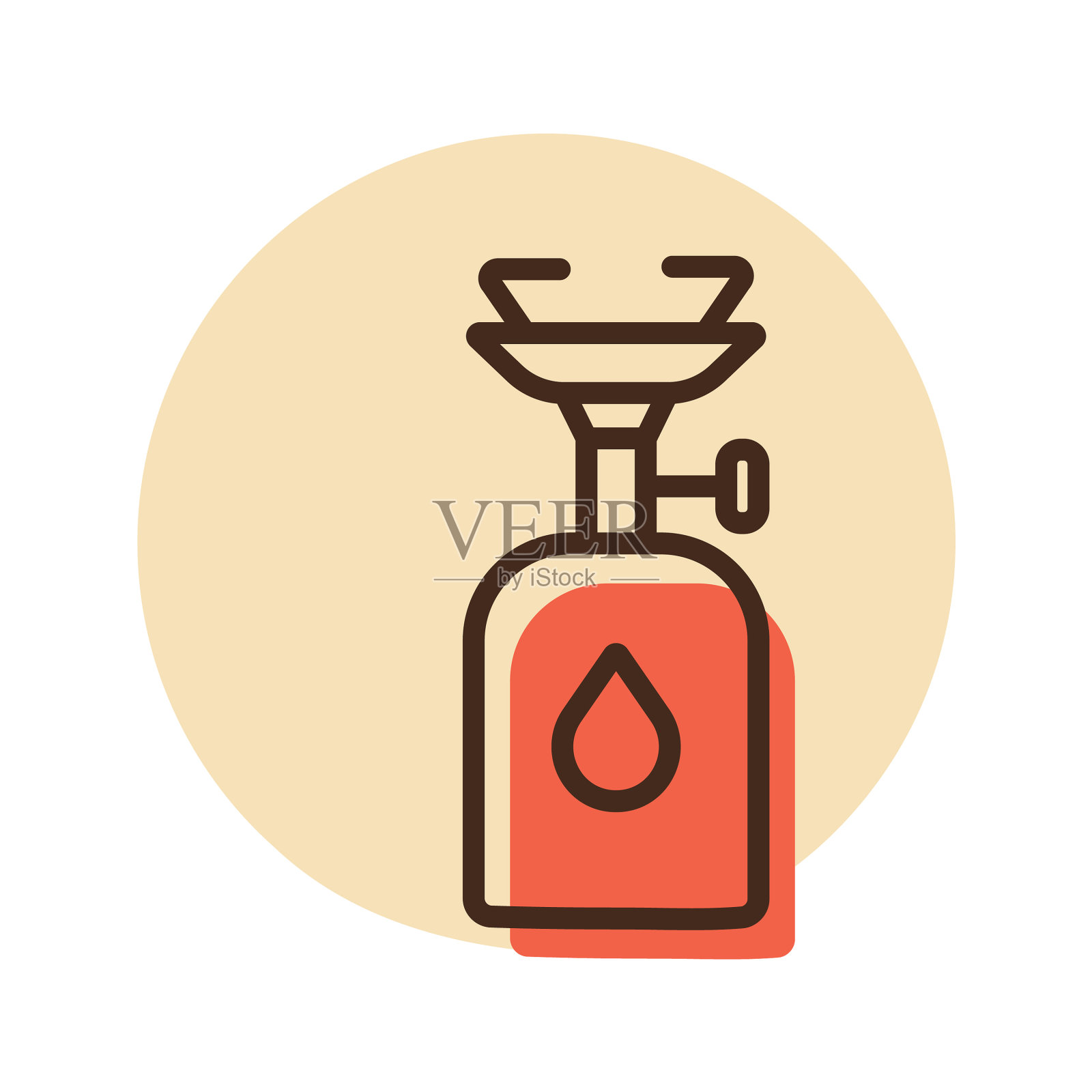 露营煤气炉图标露营标志设计元素图片