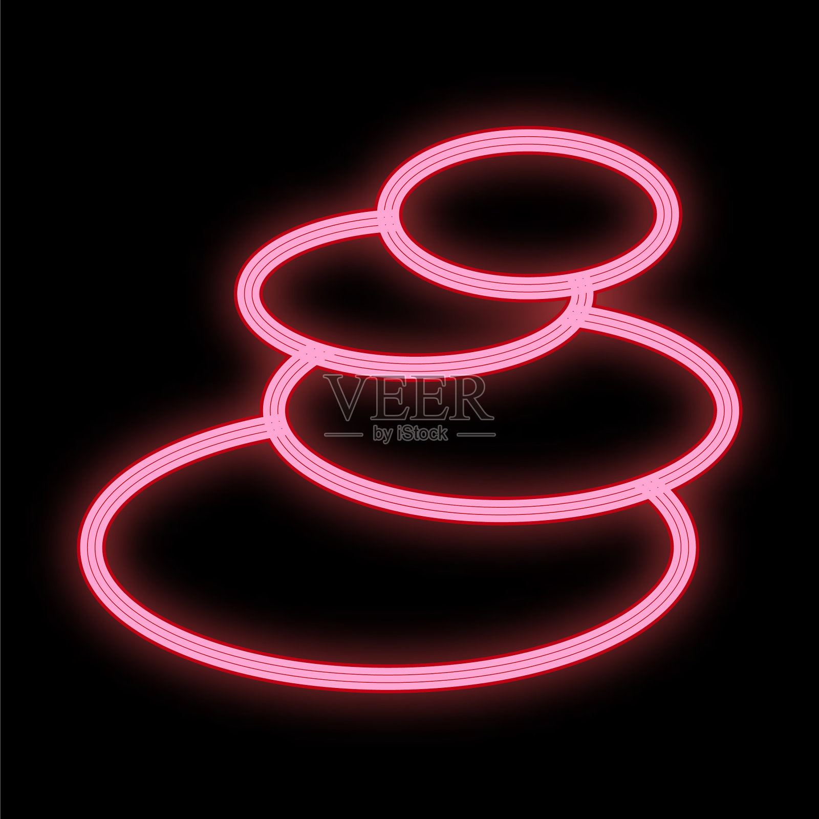 霓虹粉石为身体做水疗插画图片素材