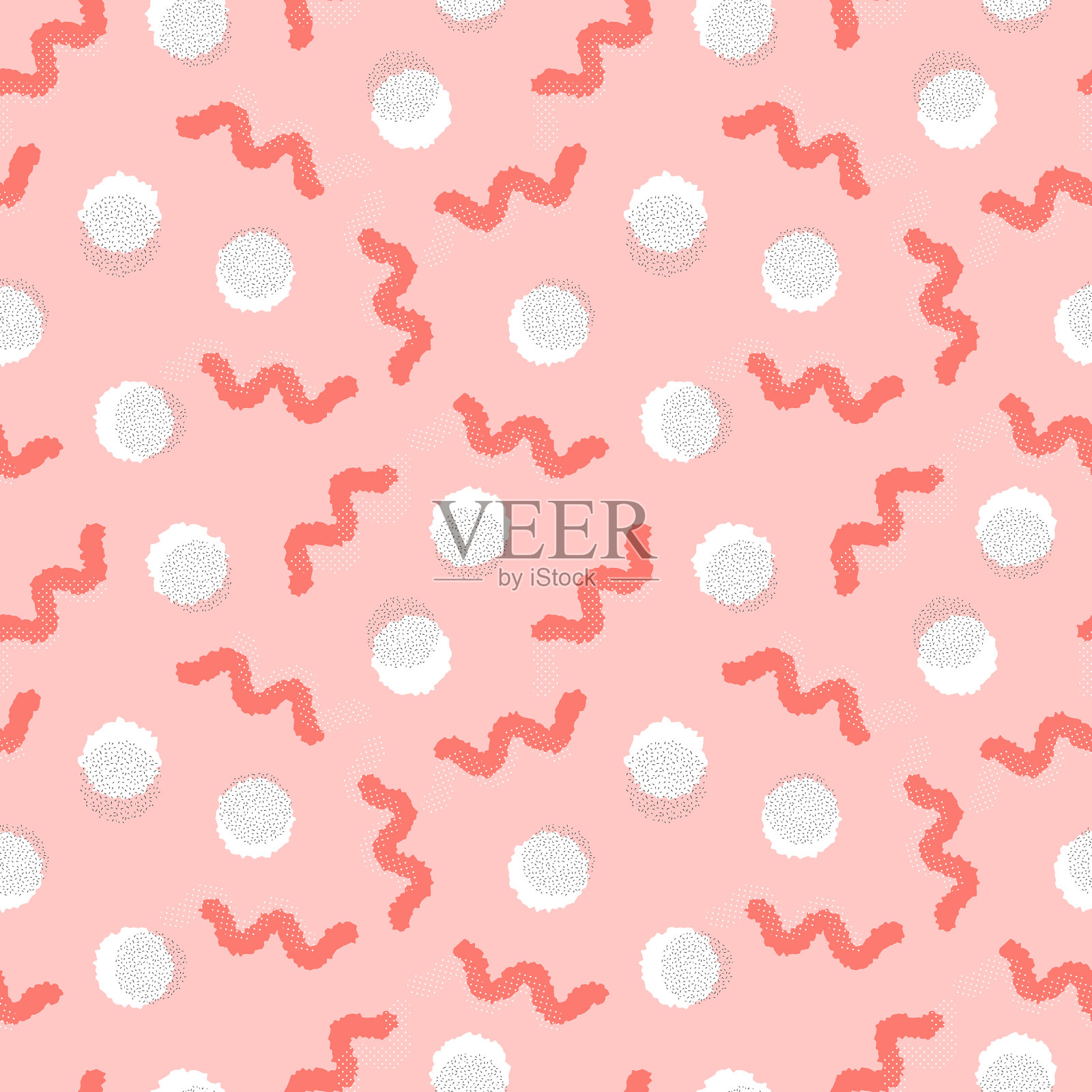 粉色和桃色绒毛纹理图案插画图片素材