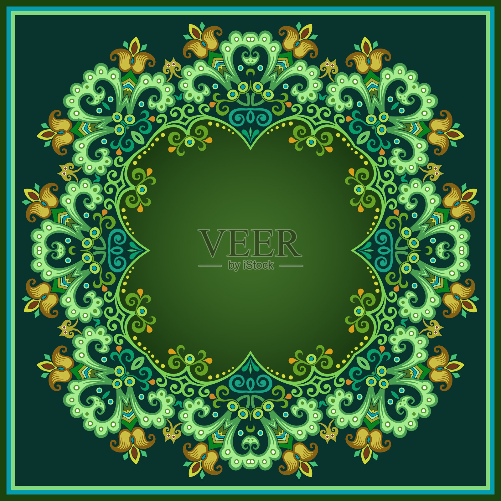 植物的自然边界插画图片素材