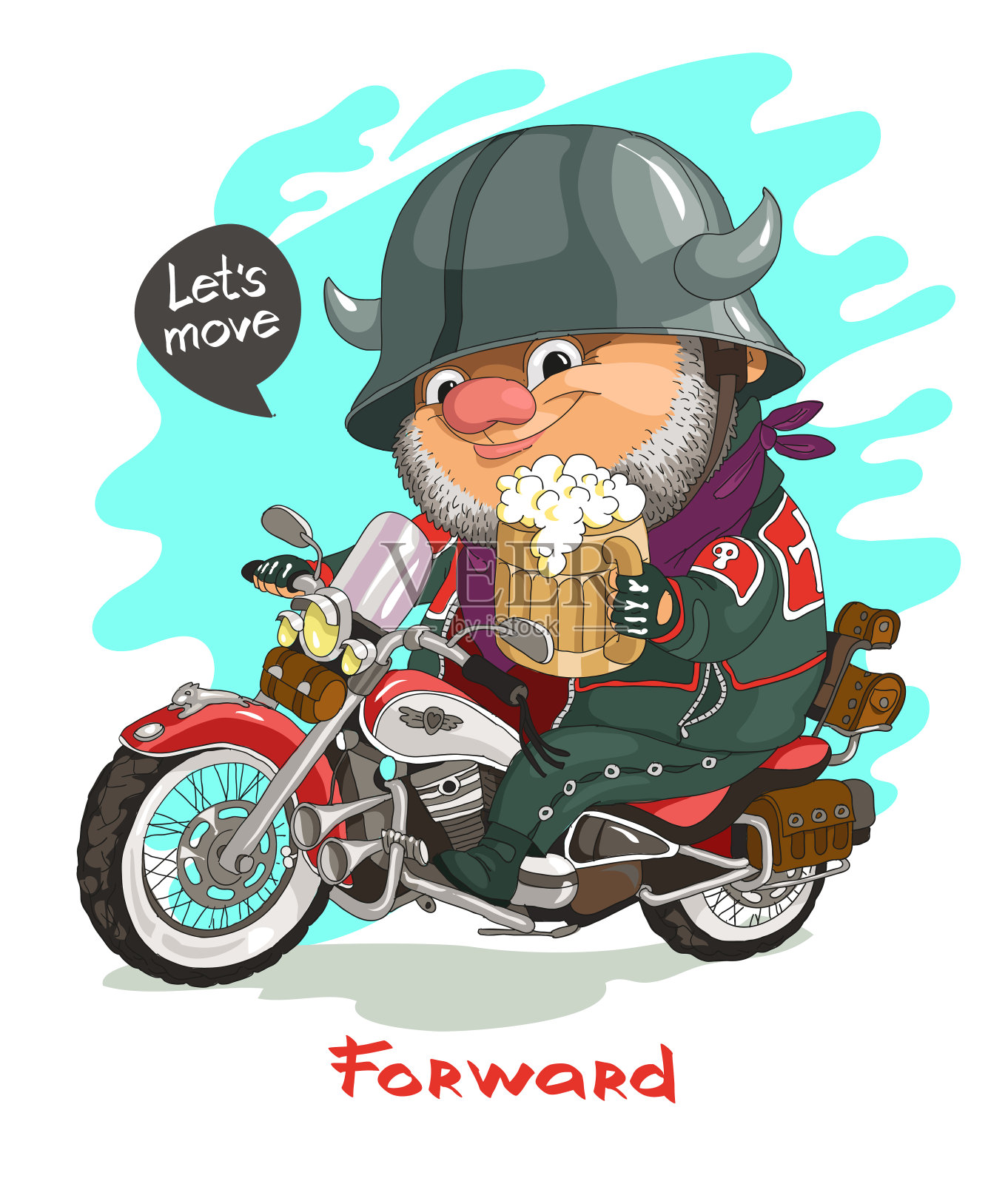 很酷的自行车插画图片素材