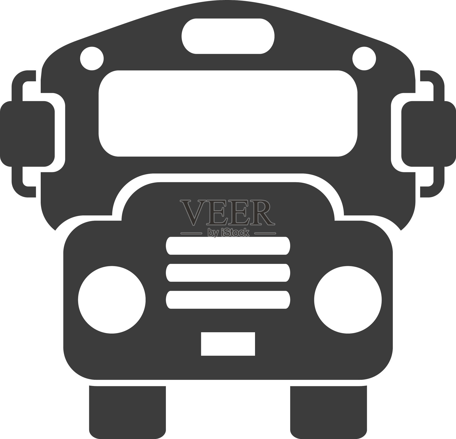 校车图标设计元素图片