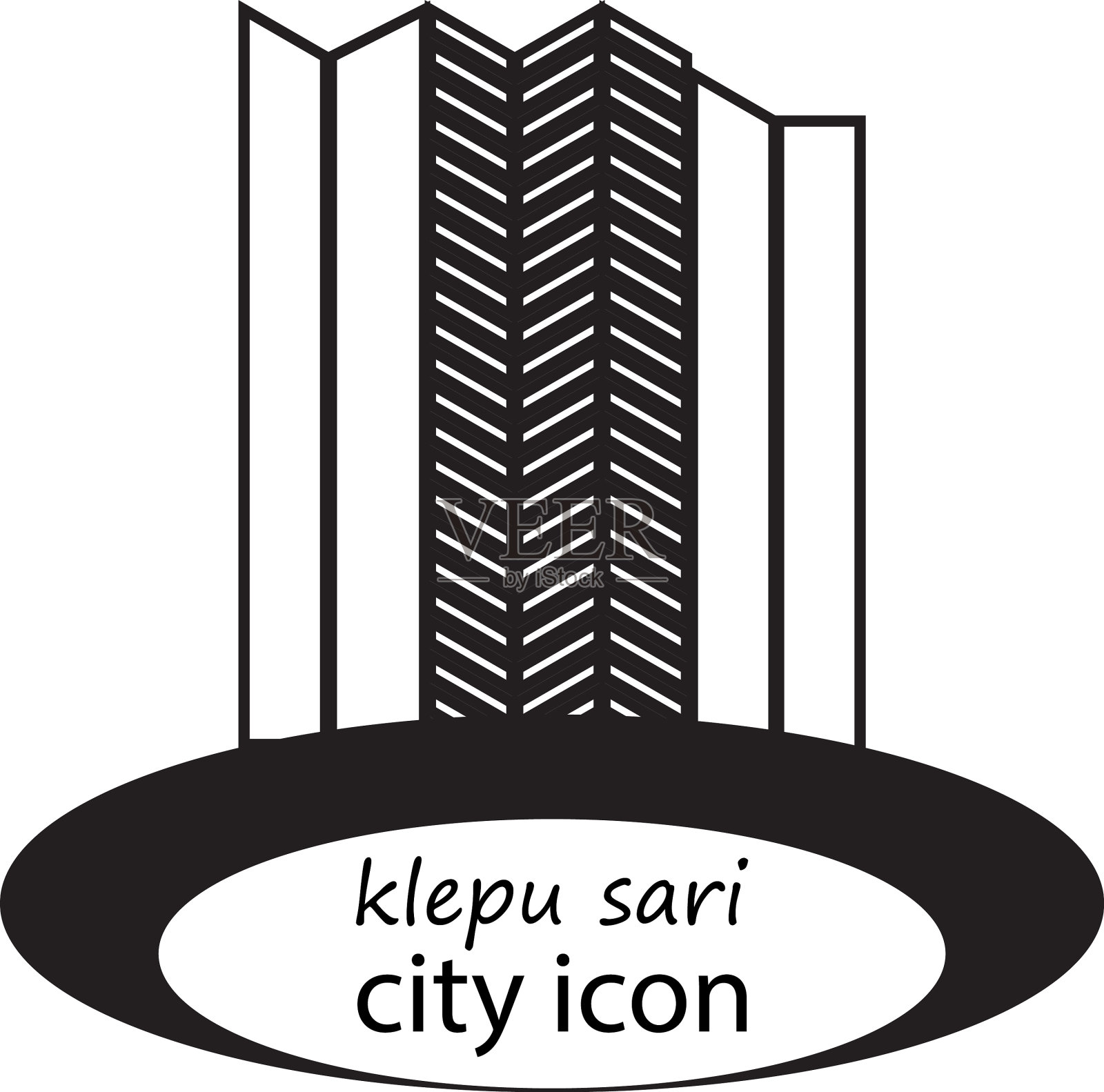 现代城市的天际线插画图片素材