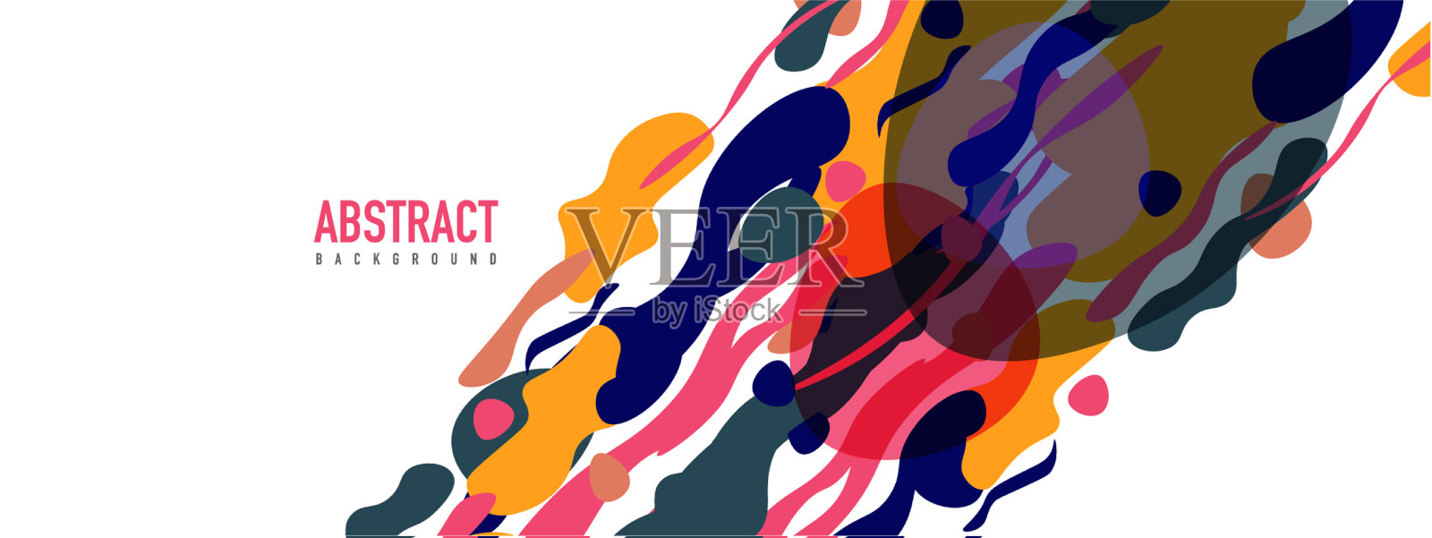 时尚的液体风格塑造抽象设计插画图片素材