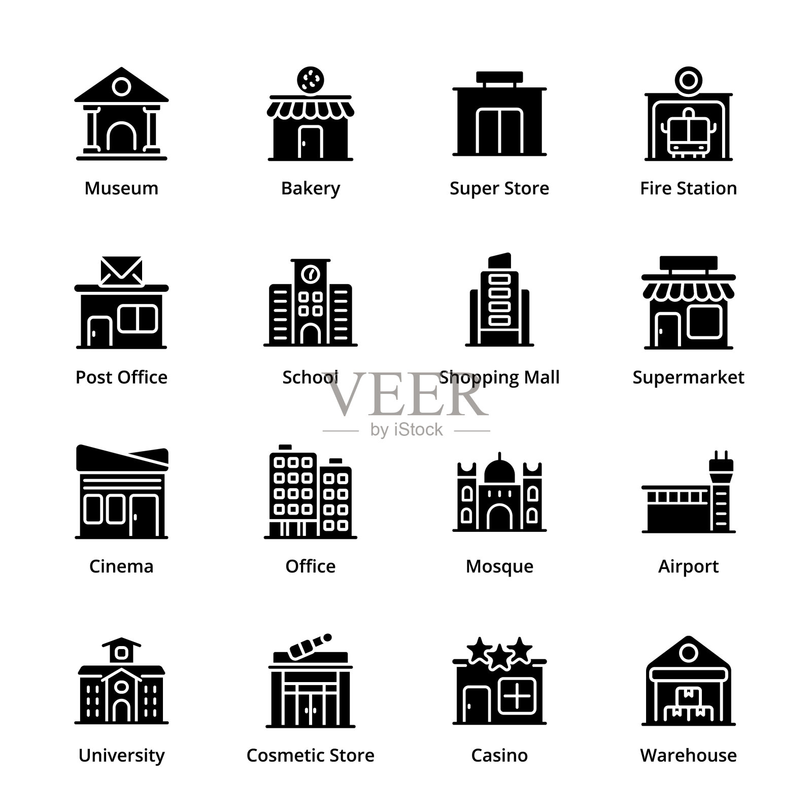 建筑符号图标图标素材