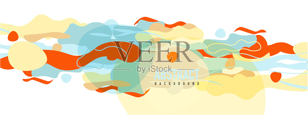 时尚的液体风格塑造抽象设计插画图片素材