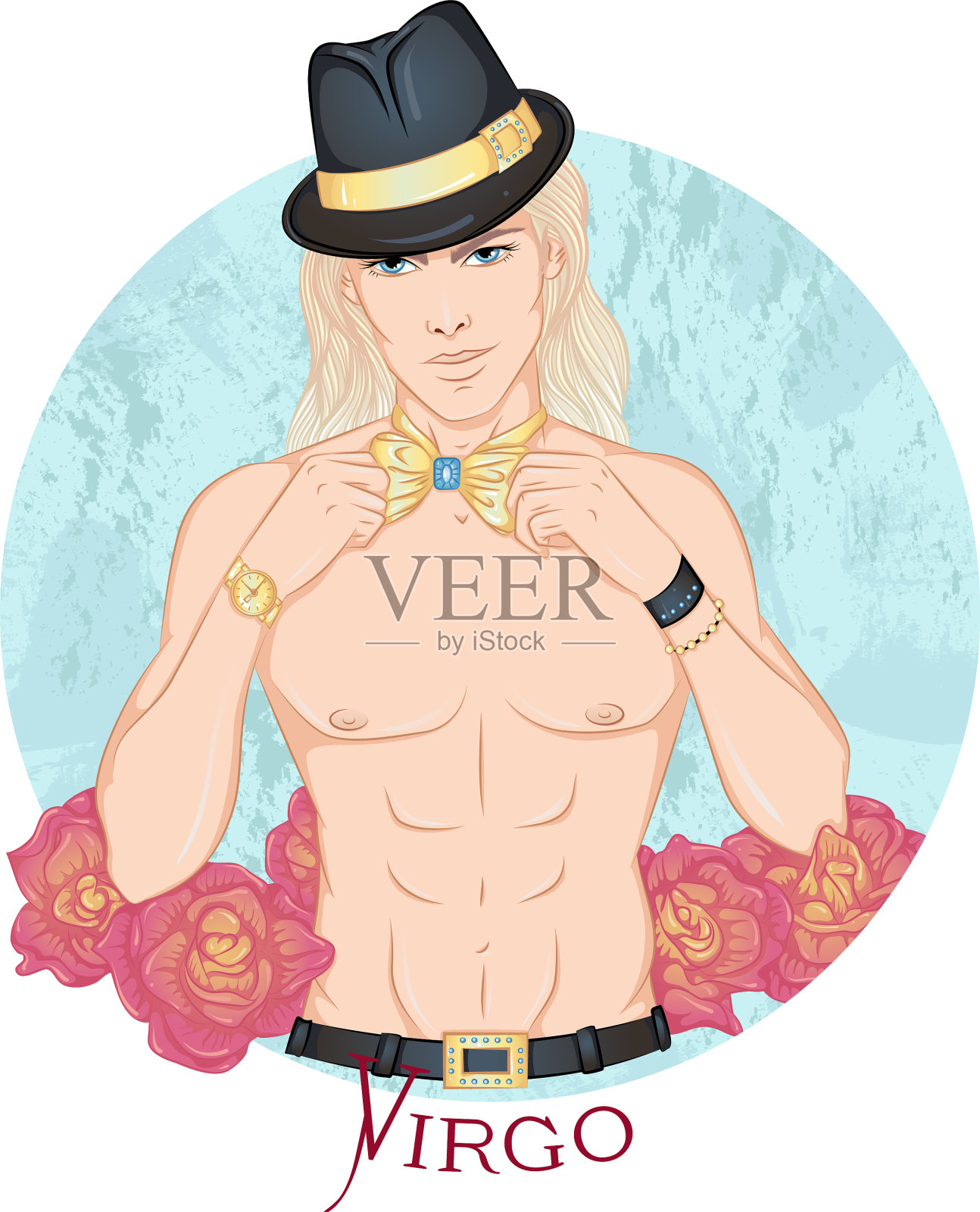 星座处女座设计元素图片