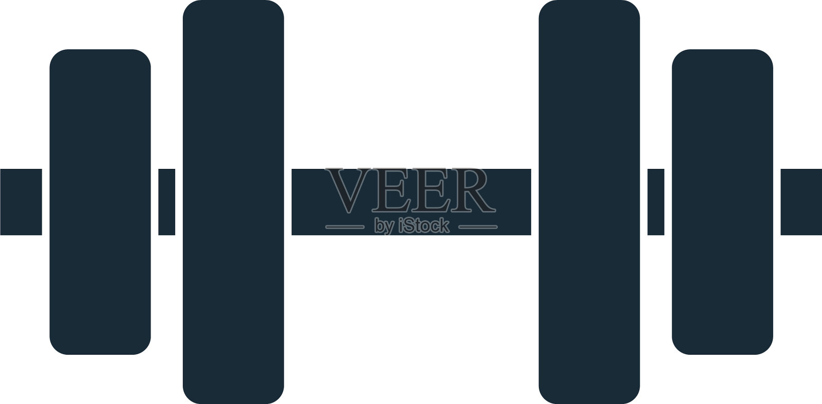 哑铃图标标识模板设计图标素材