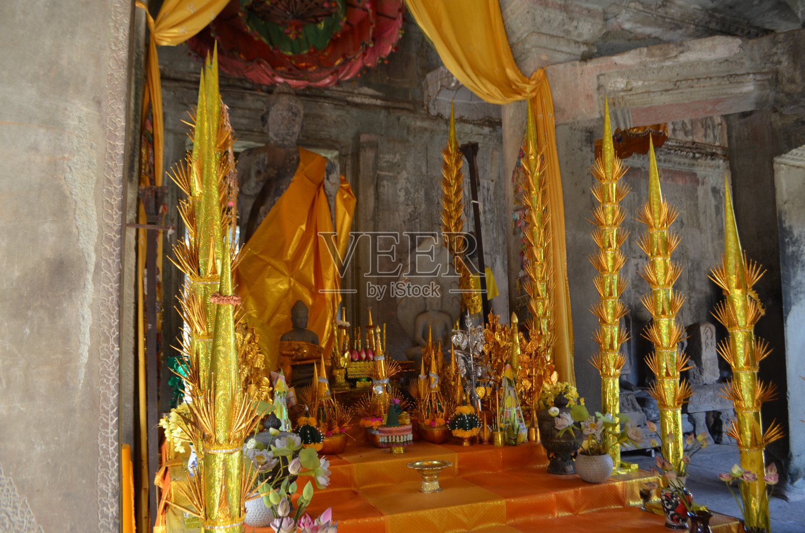 吴哥的佛教照片摄影图片