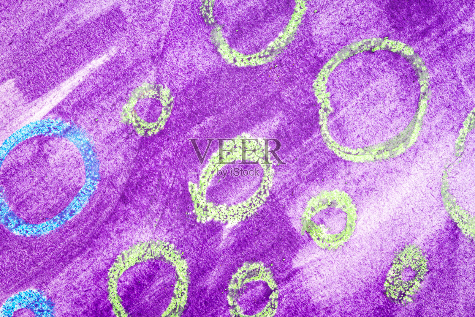 抽象的紫色水彩纹理与一些圆圈照片摄影图片