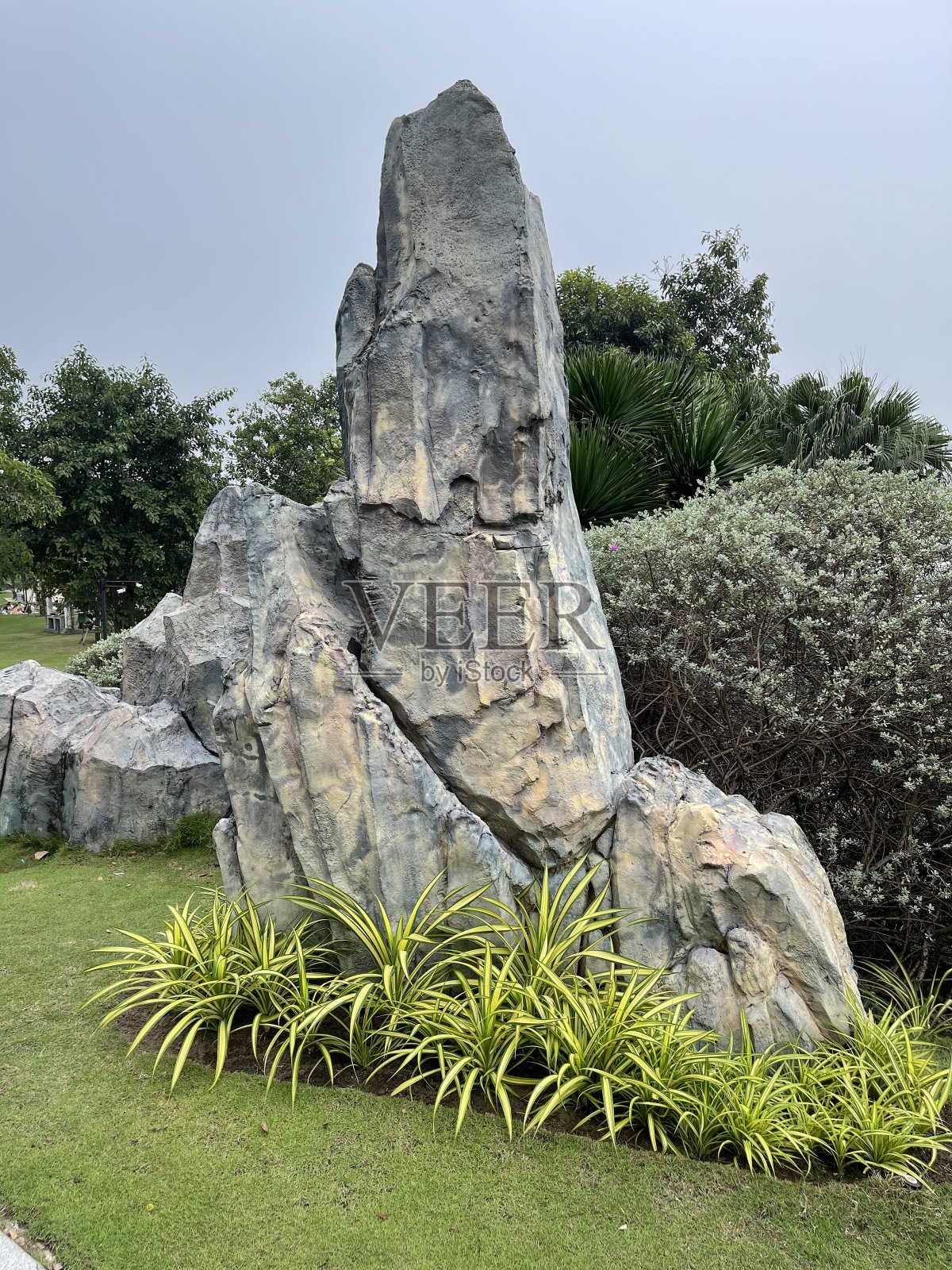 户外石花园装饰照片摄影图片