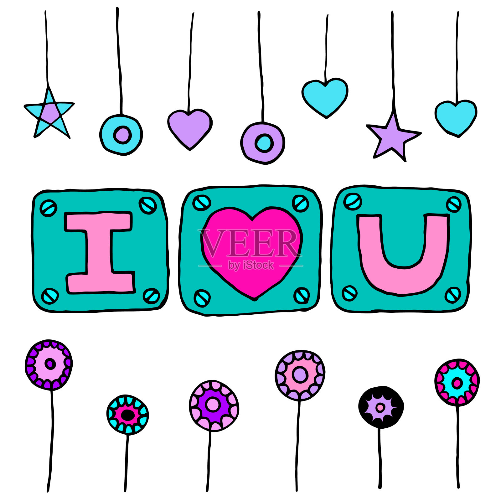 情人节明亮矢量图设计元素图片