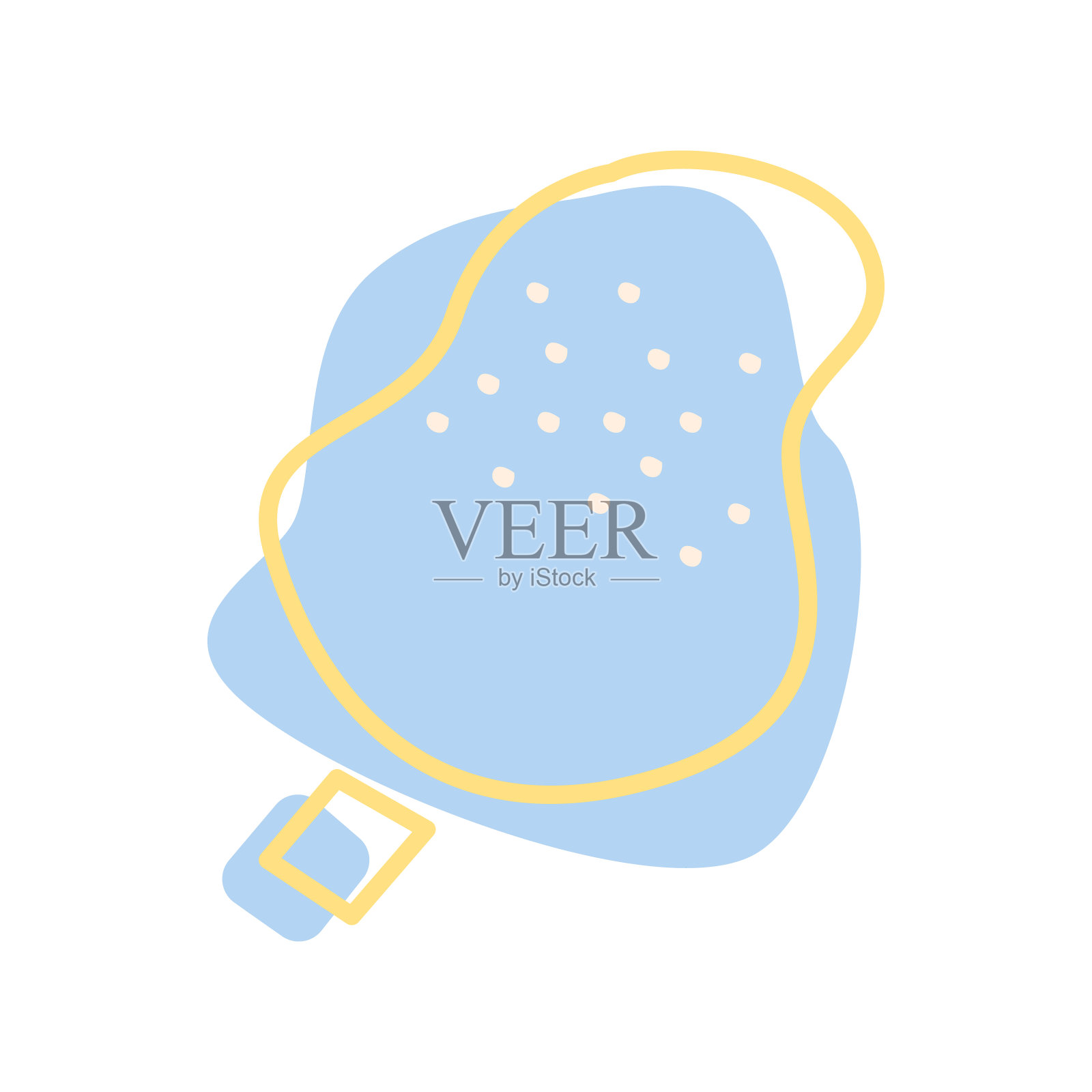 蓝色圣诞树平面向量抽象元素插画图片素材