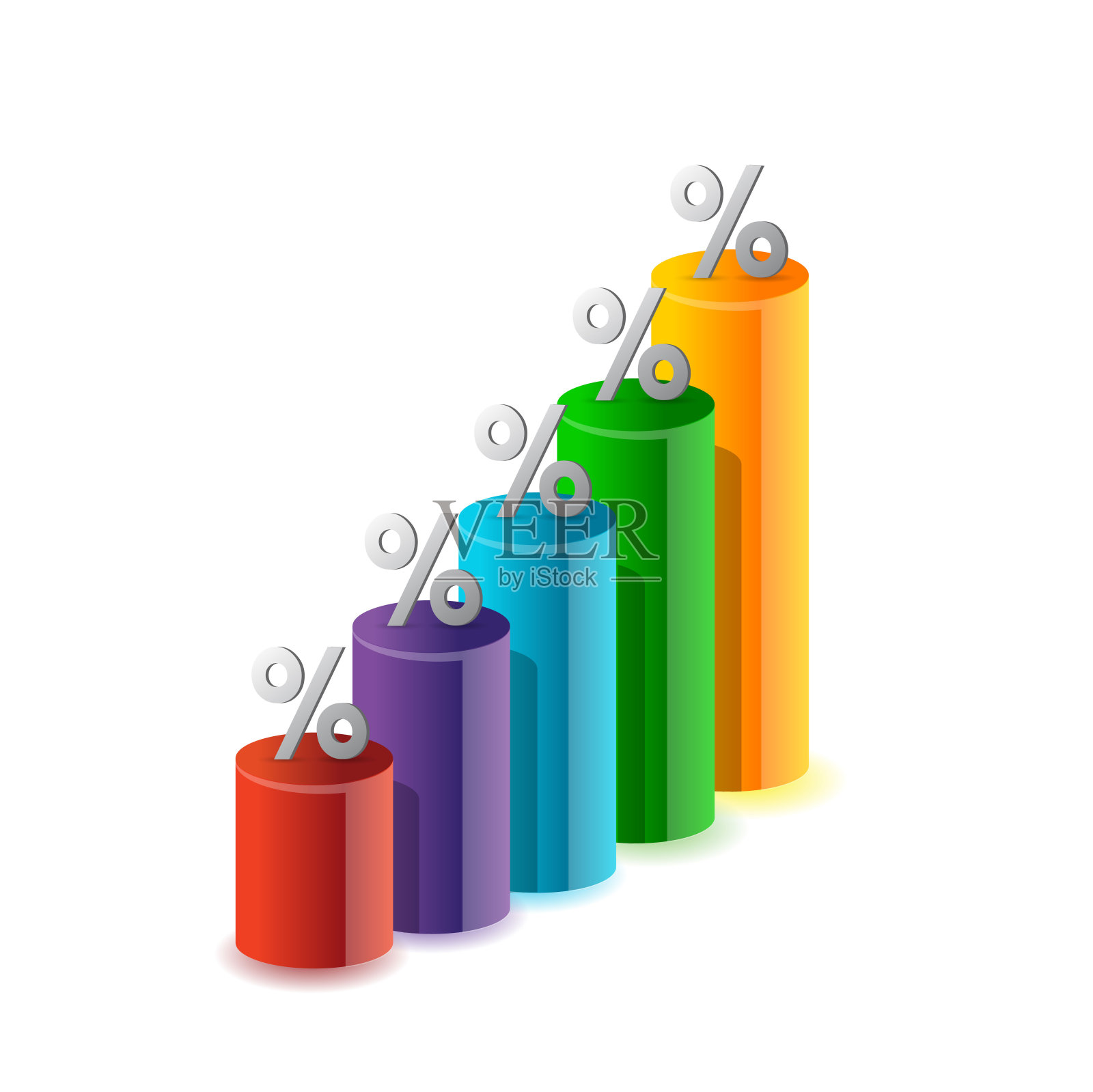 百分比彩色图形插图设计插画图片素材