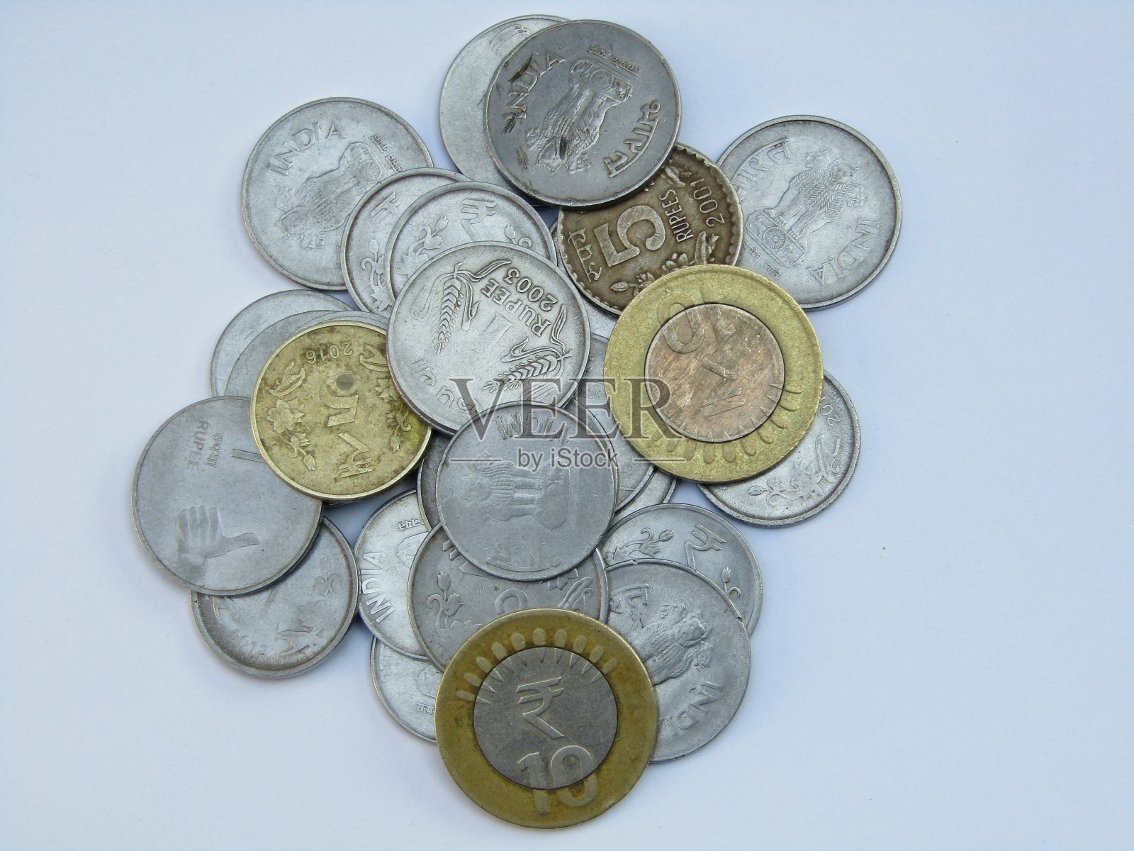 印度卢比硬币股票照片照片摄影图片