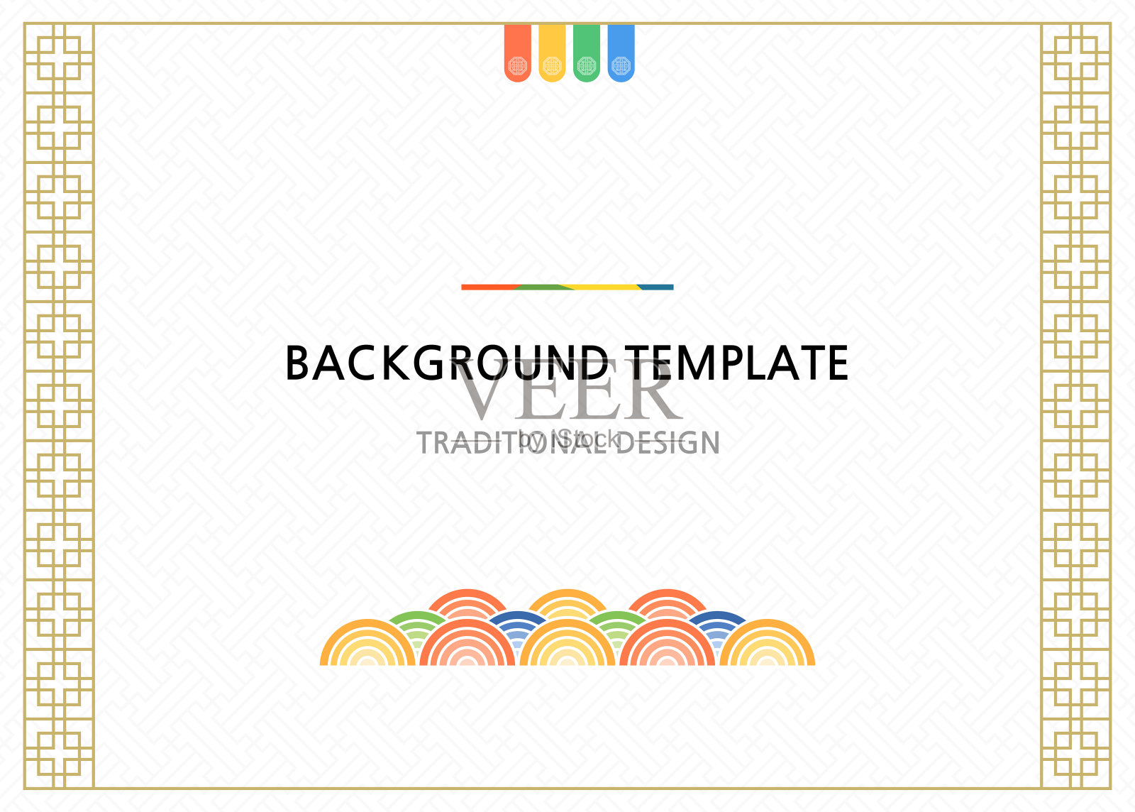 韩国传统背景插画图片素材