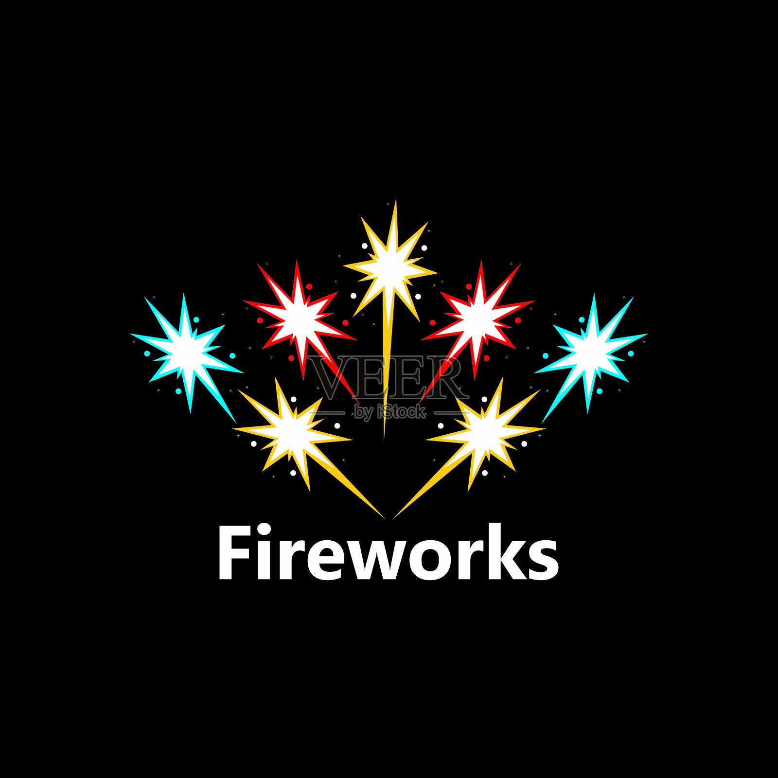 烟花向量模板插画图片素材