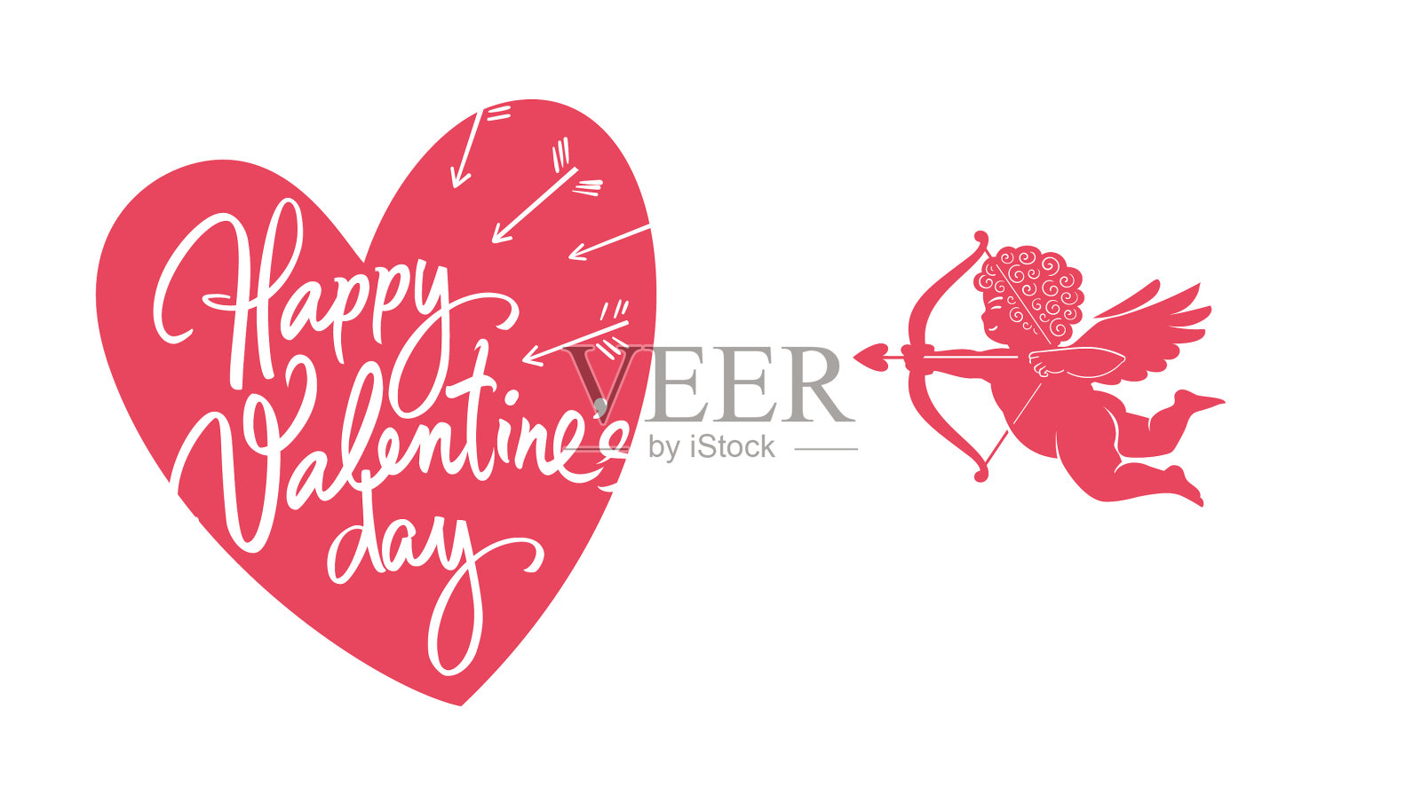 情人节贺卡用白色插画图片素材