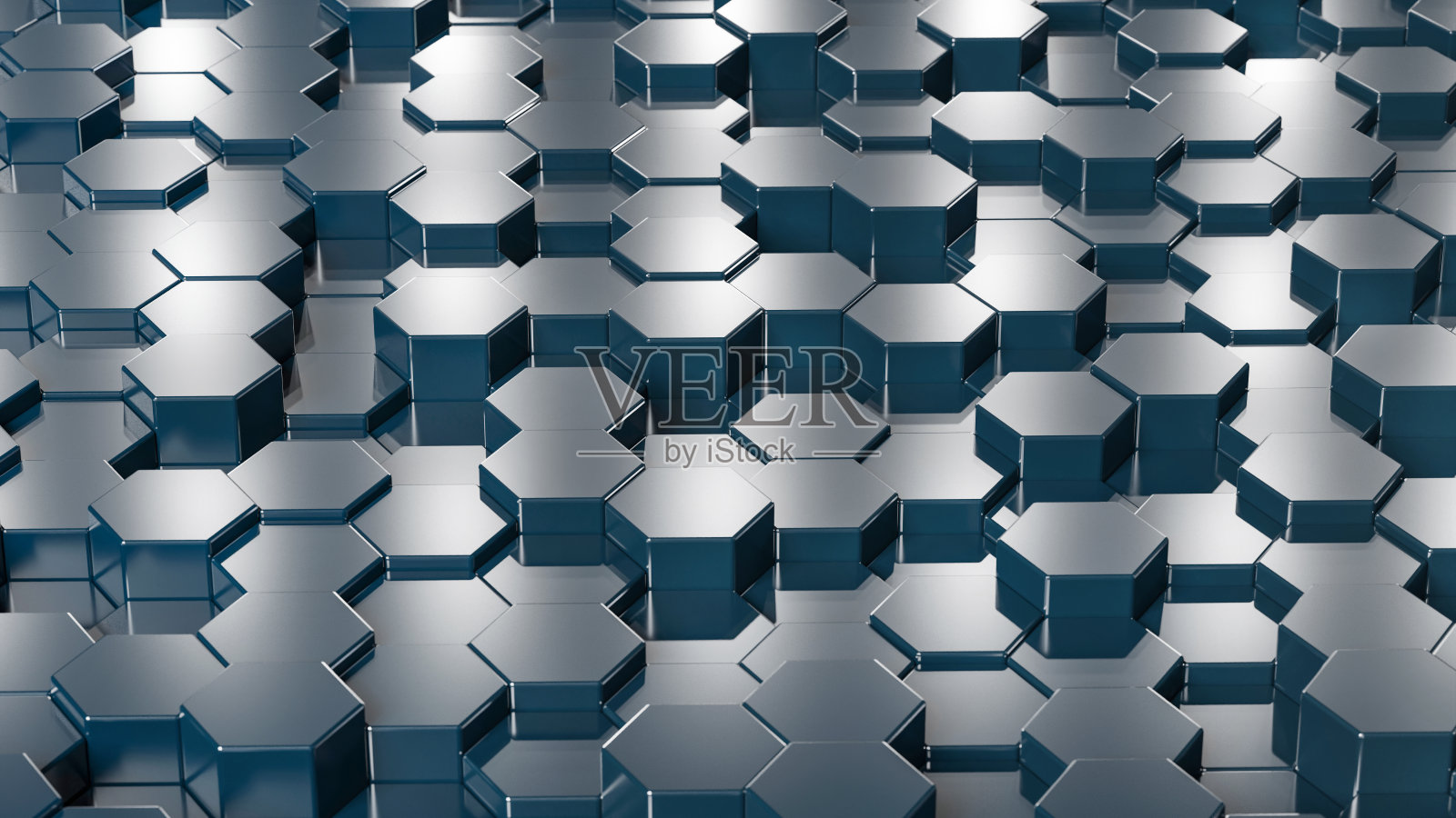 抽象的六角形的背景。三维渲染照片摄影图片