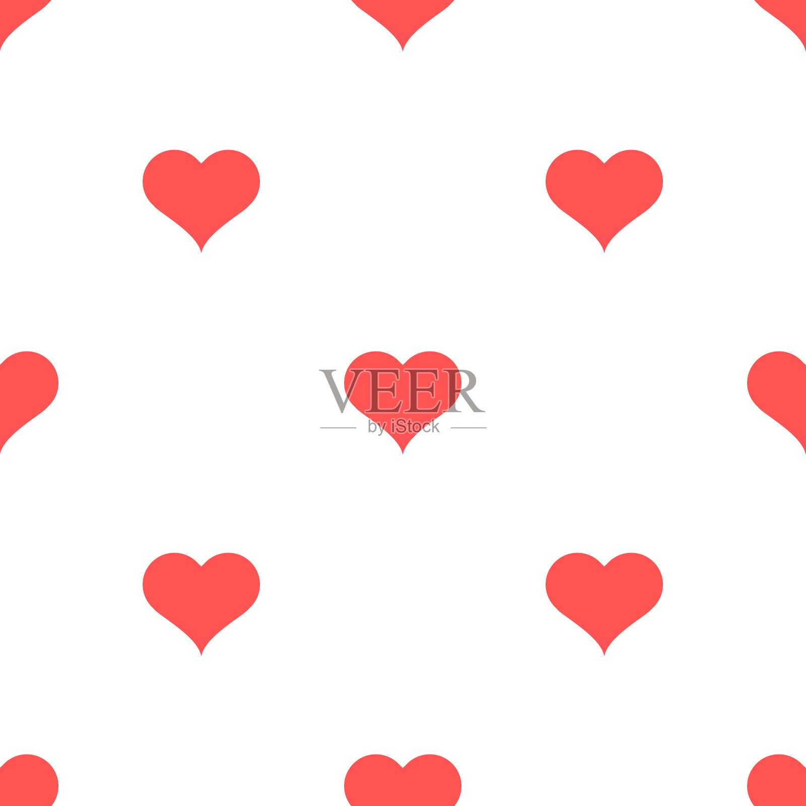 无缝心脏模式向量插画图片素材