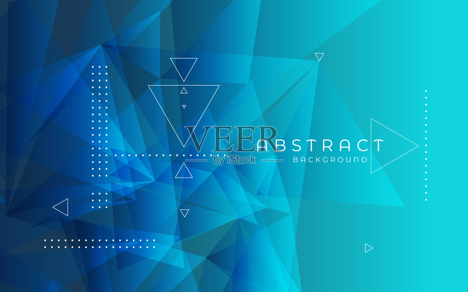 抽象几何三角形未来技术背景插画图片素材