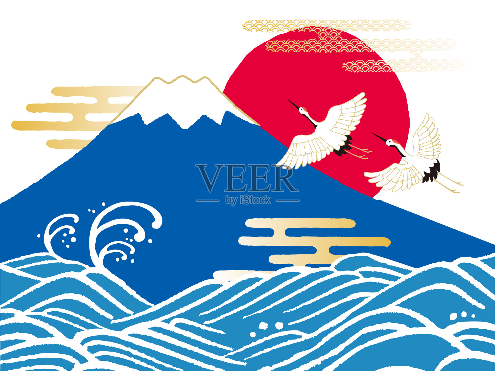 日本的第一次日出设计模板素材