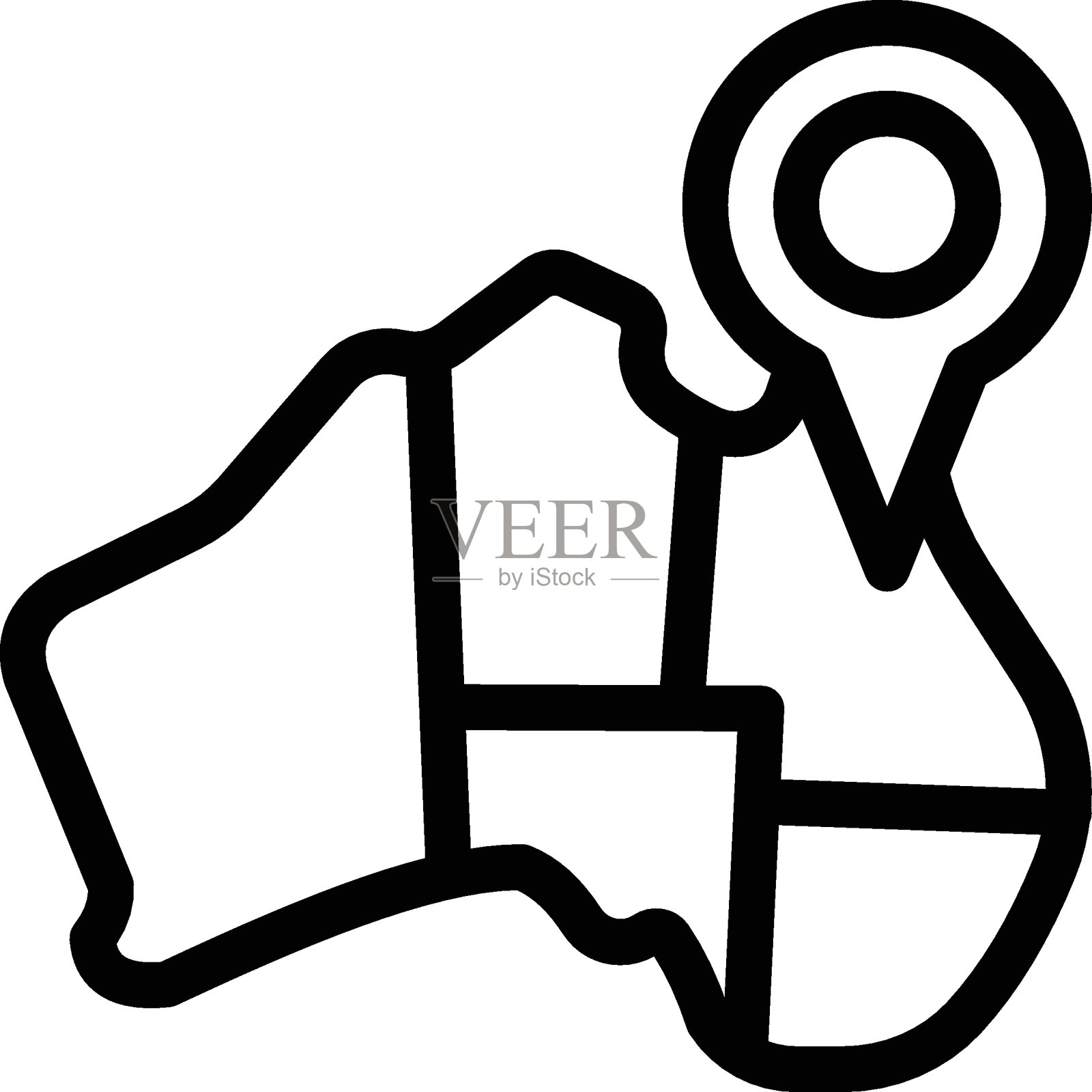 地图上的位置插画图片素材