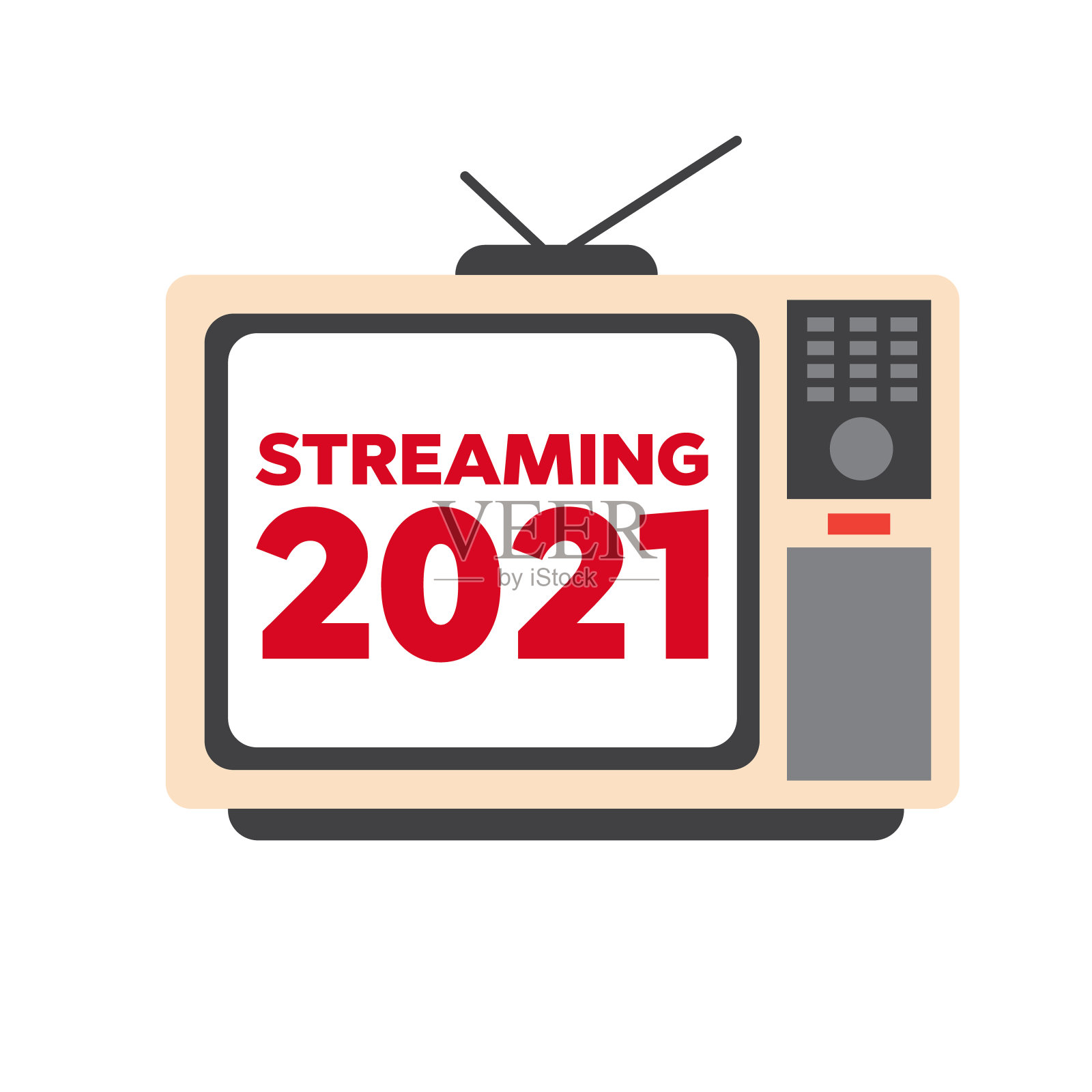 电视屏幕上空白的背景矢量。液晶电视显示屏插画图片素材