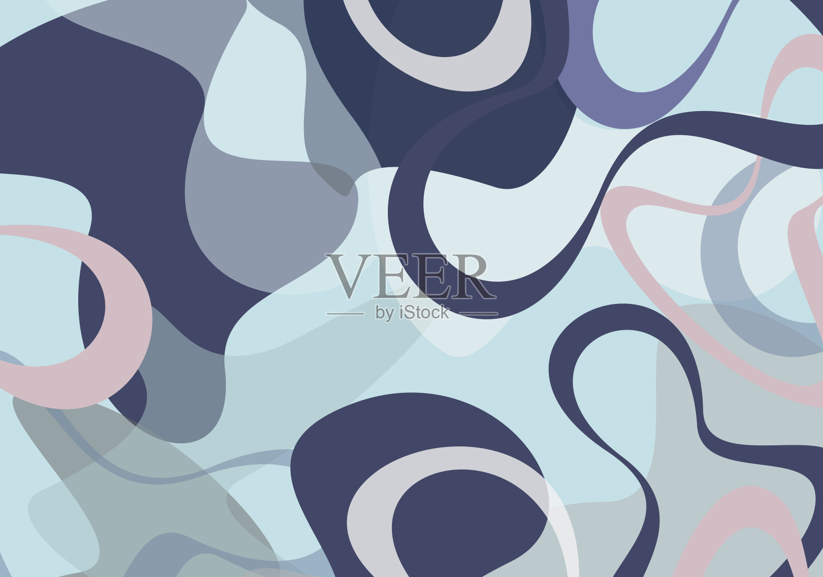 抽象背景，粉彩形状插画图片素材