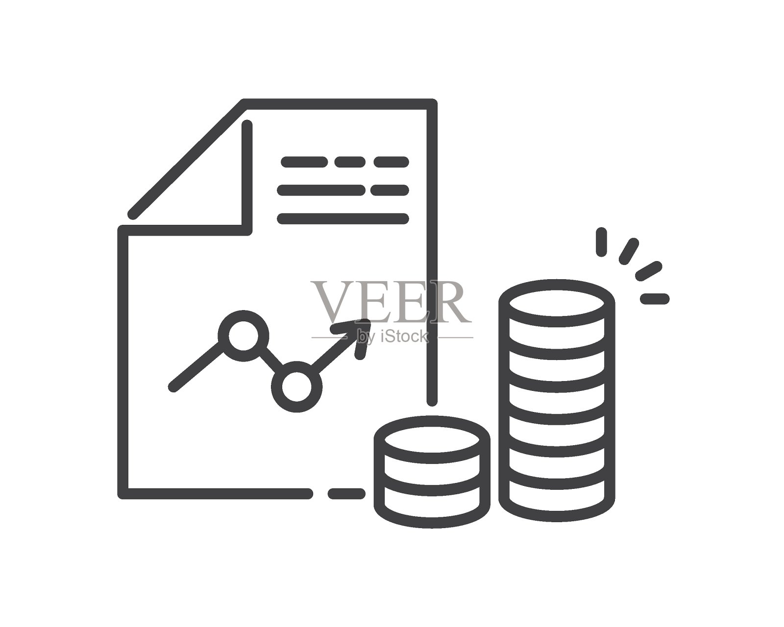 金钱增加图标平面设计插画图片素材