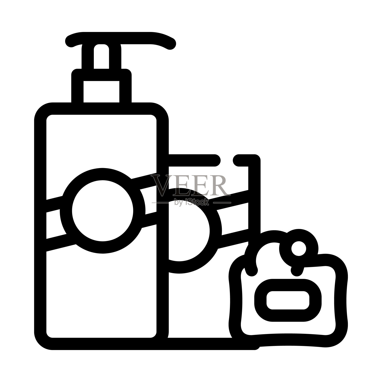 面部蜡板线图标矢量插图图标素材