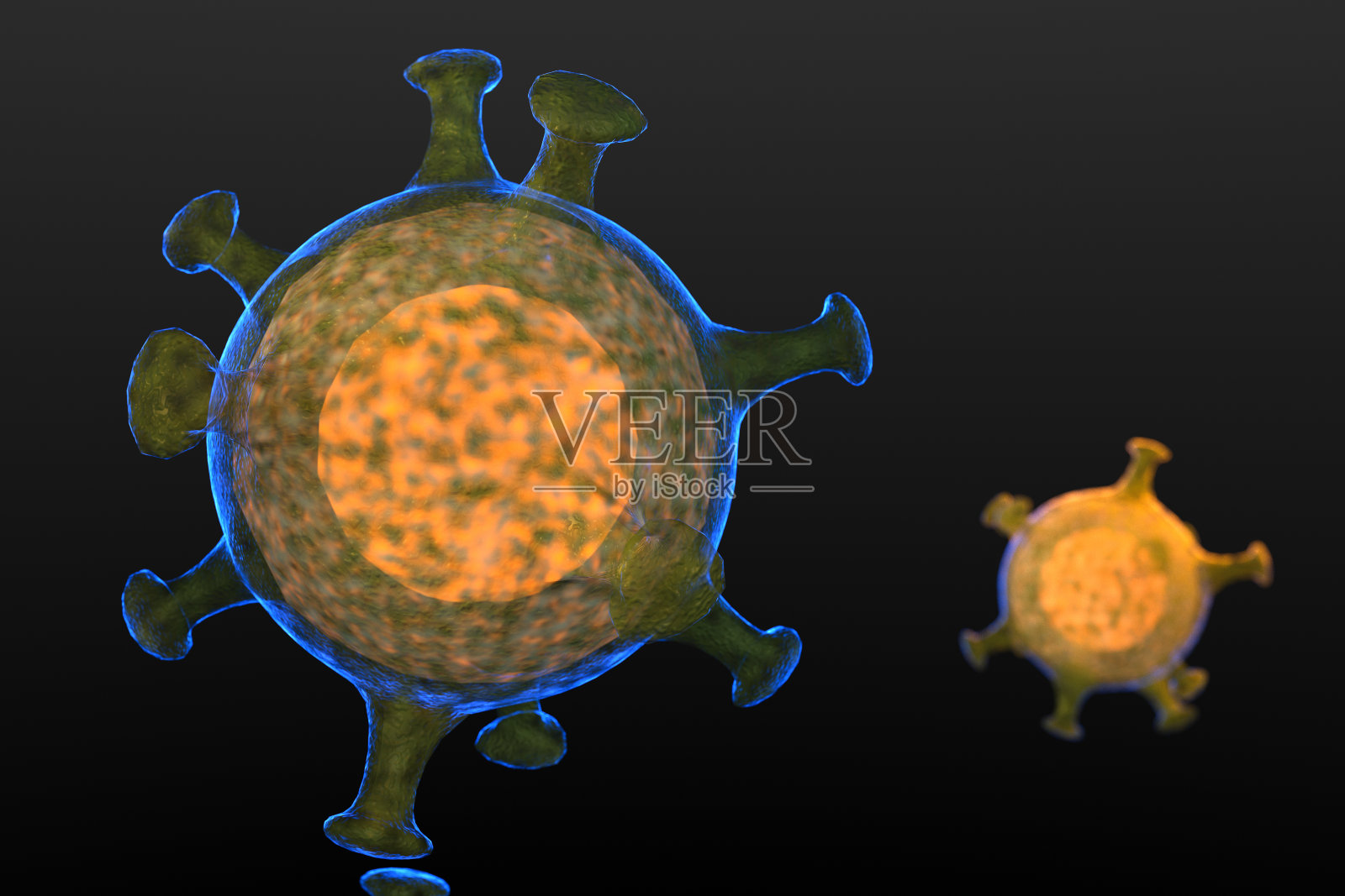 冠状病毒,3 d渲染照片摄影图片