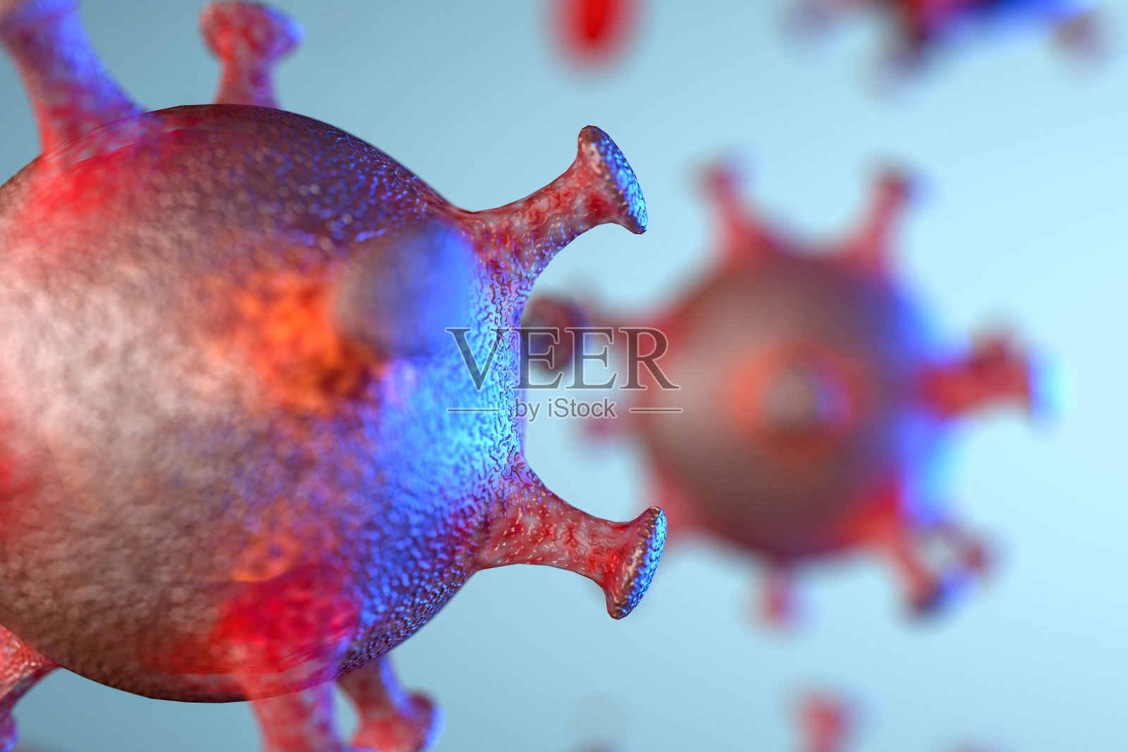 冠状病毒,3 d渲染照片摄影图片