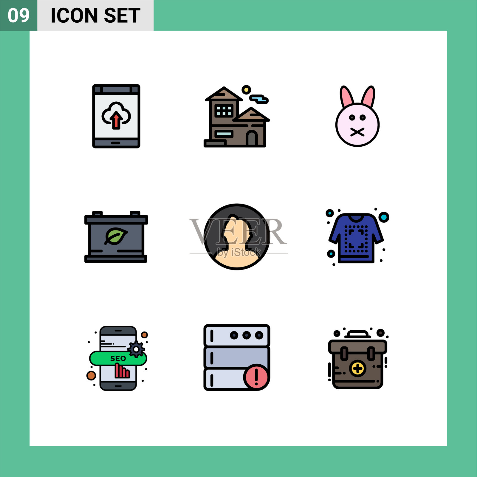 9 .通用填充线平色标志符号插画图片素材