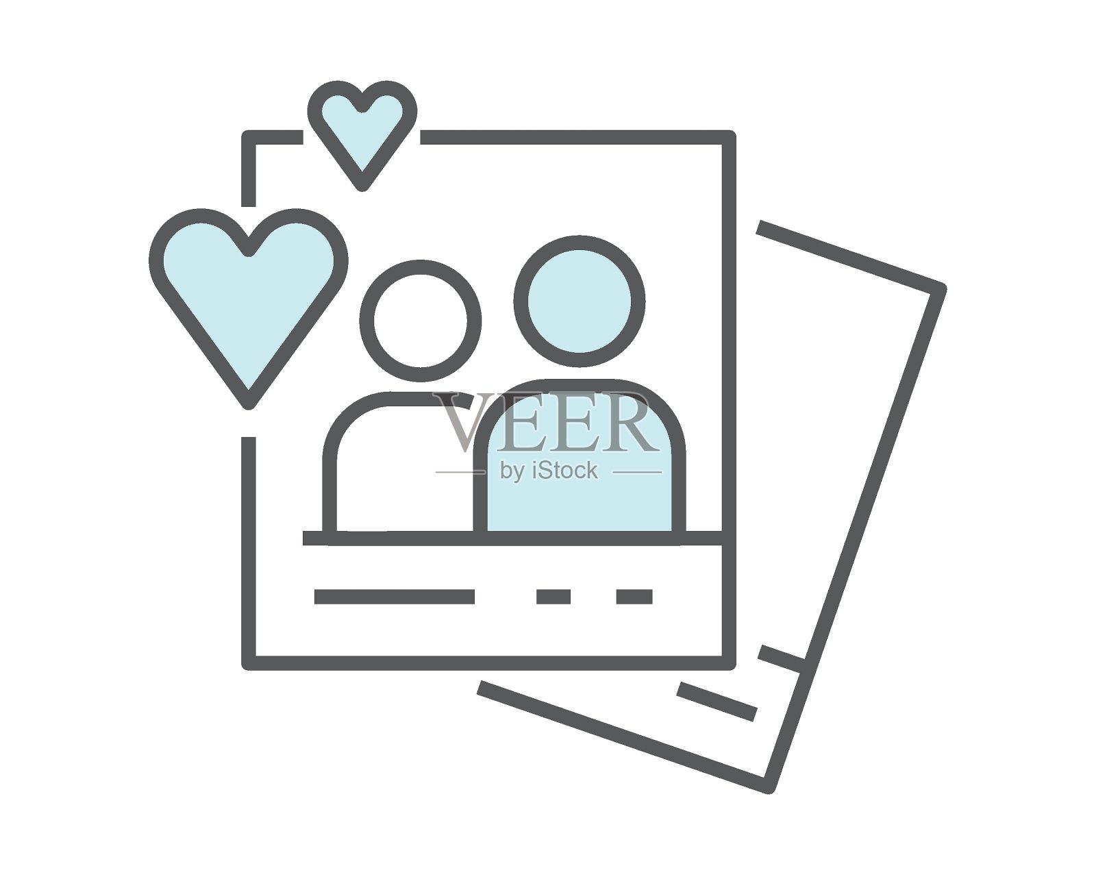 阿凡达照片爱心社交媒体矢量插图插画图片素材