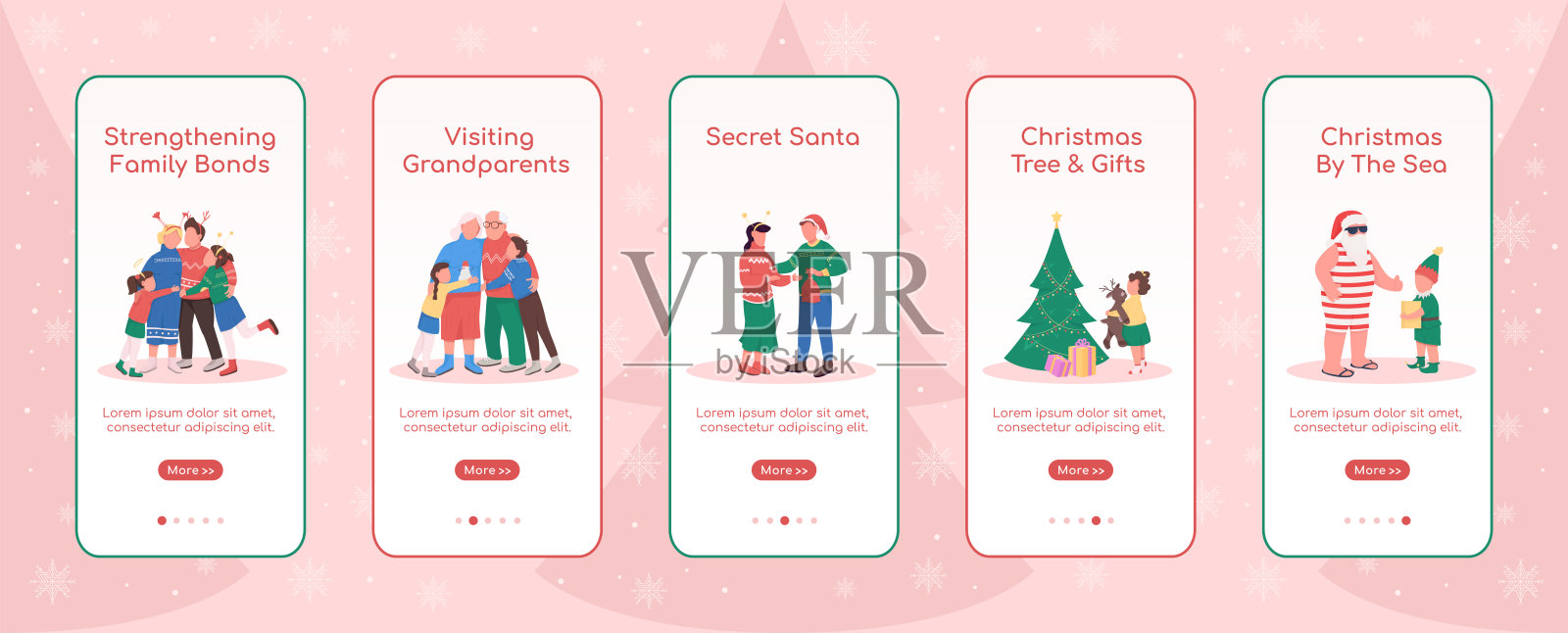 假期登机手机app屏幕平面矢量模板插画图片素材